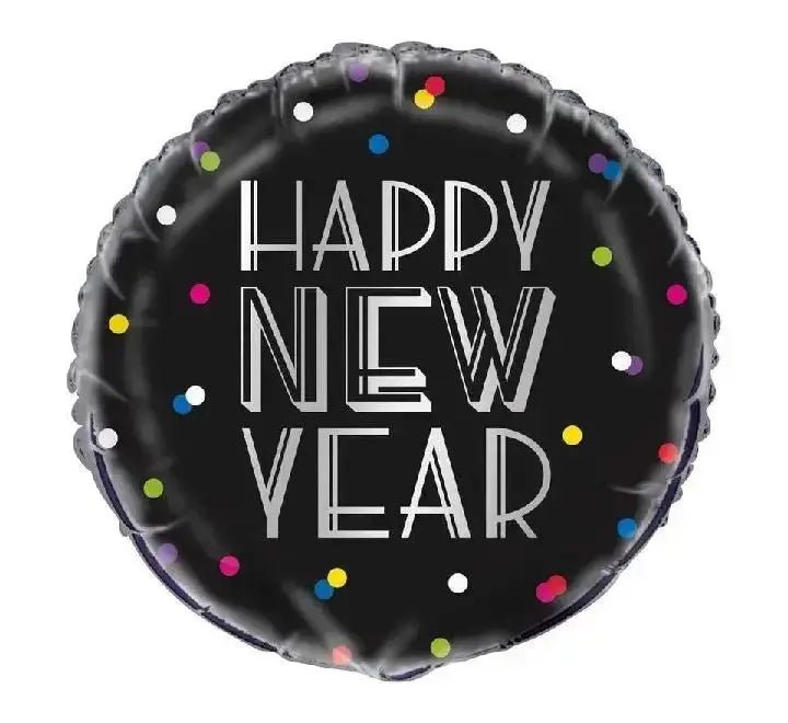 Happy New Year Colourful Dots Balloon | The Party Hut