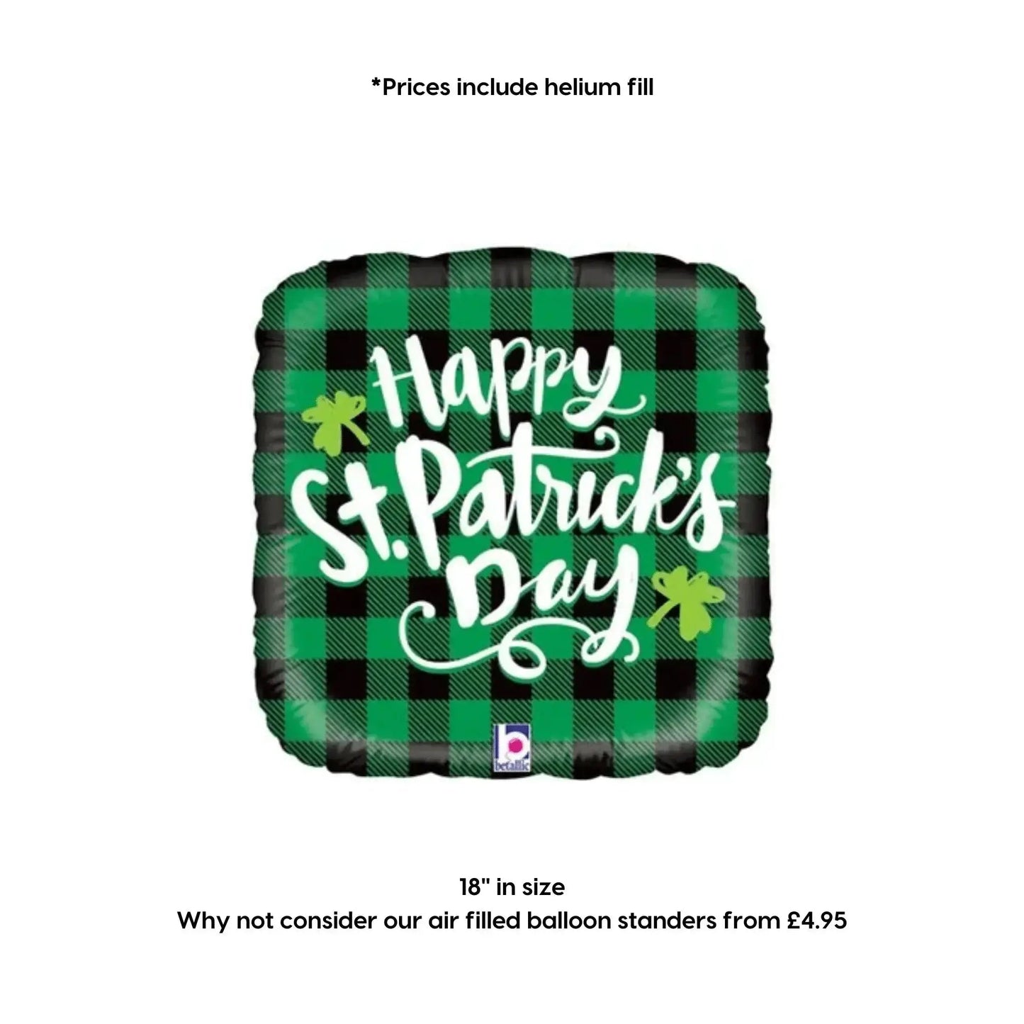 Happy St Patricks Day - Plaid Balloon | The Party Hut