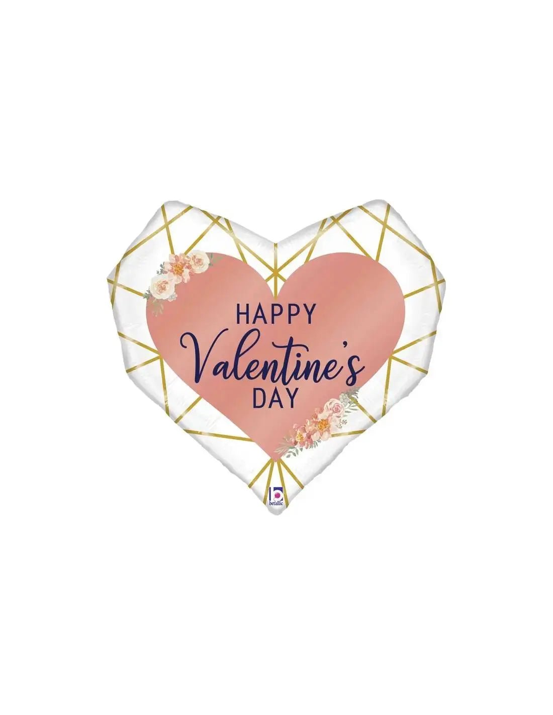 Happy Valentines Day Geometric Balloon | The Party Hut