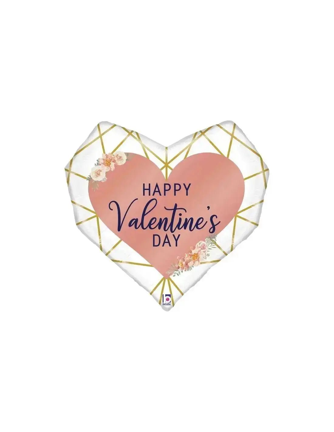 Happy Valentines Day Geometric Balloon | The Party Hut