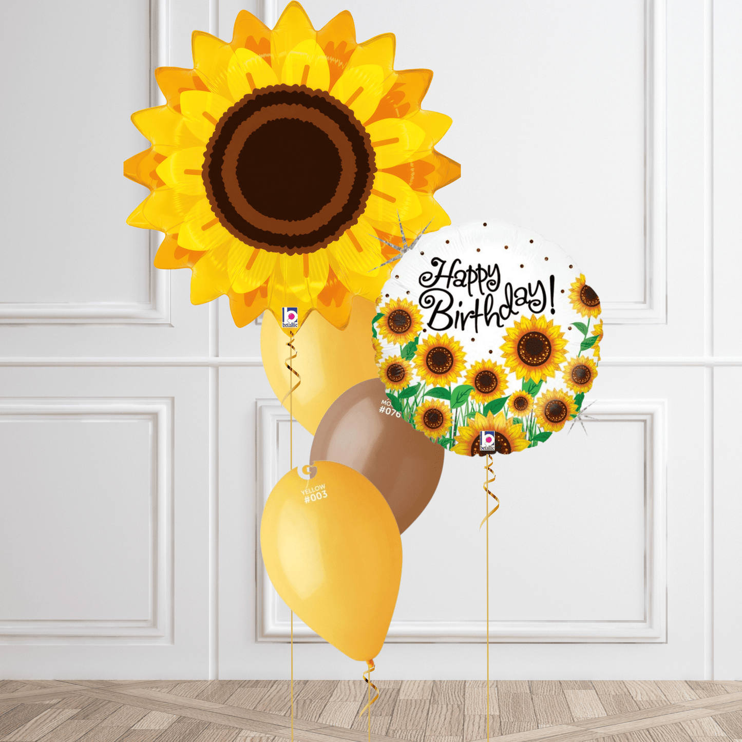 Helium Balloon Bouquet - Birthday Sunflower | The Party Hut