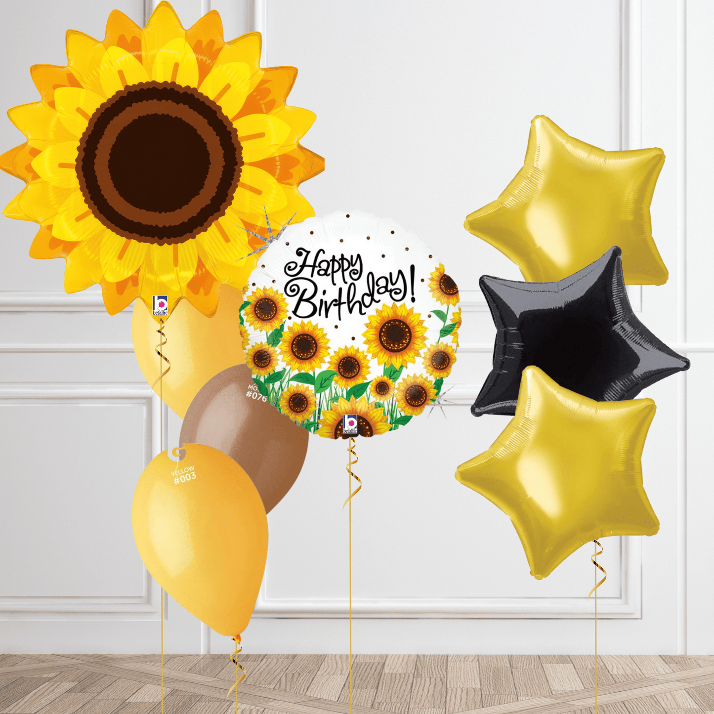 Helium Balloon Bouquet - Birthday Sunflower | The Party Hut