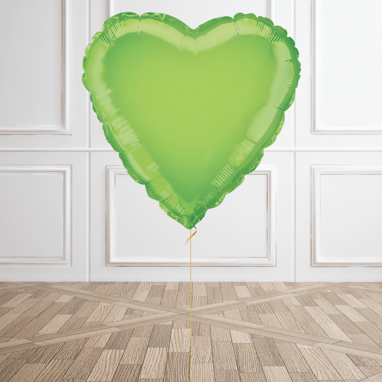 Helium Balloon Bouquet - Lime Green Hearts | The Party Hut