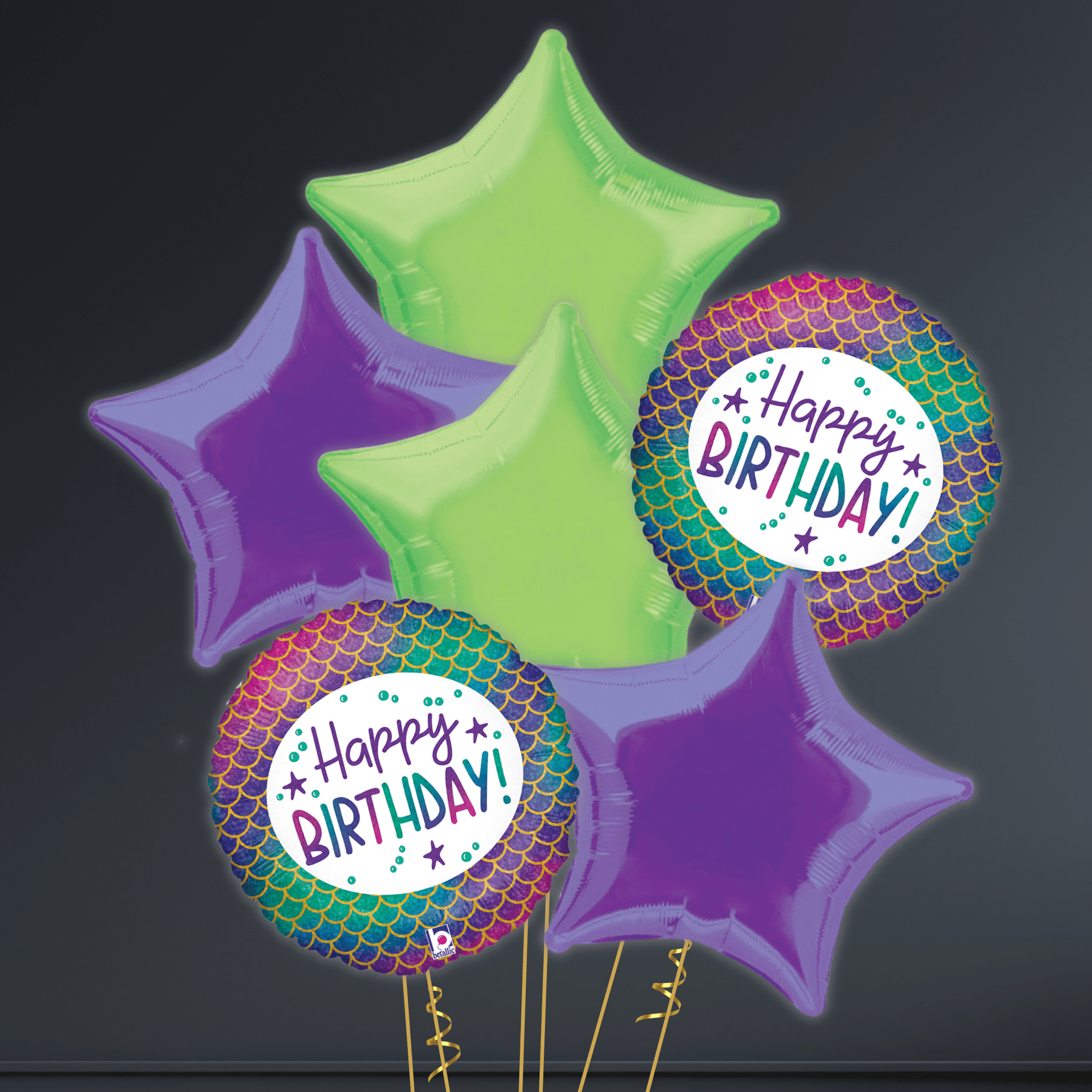 Helium Balloon Bouquet - Magical Mermaid Birthday