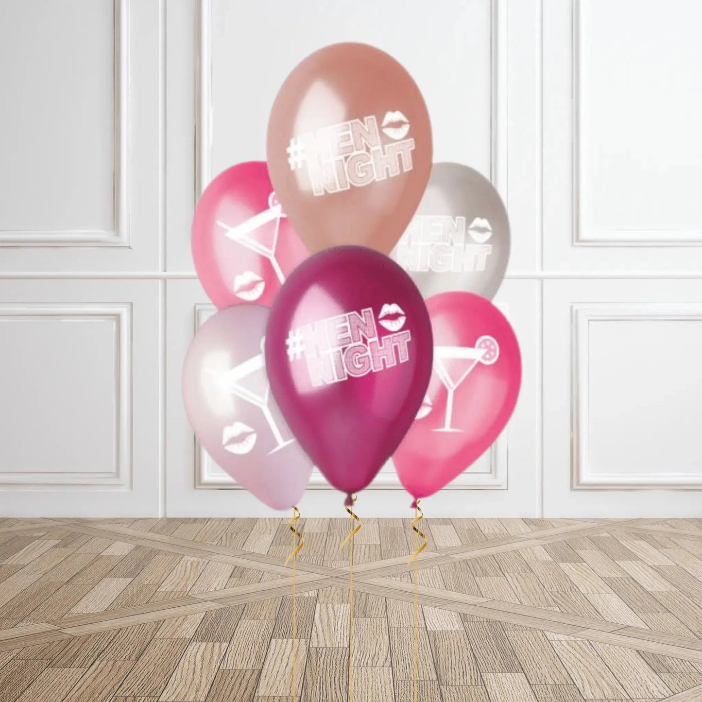 Hen Night Party Balloons – Pack of 6 with Helium Option | The Party Hut