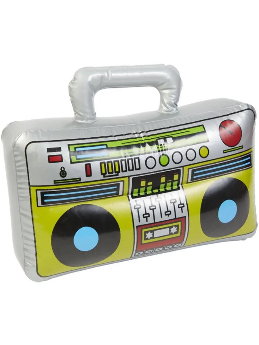 Inflatable Boom Box, Silver | The Party Hut