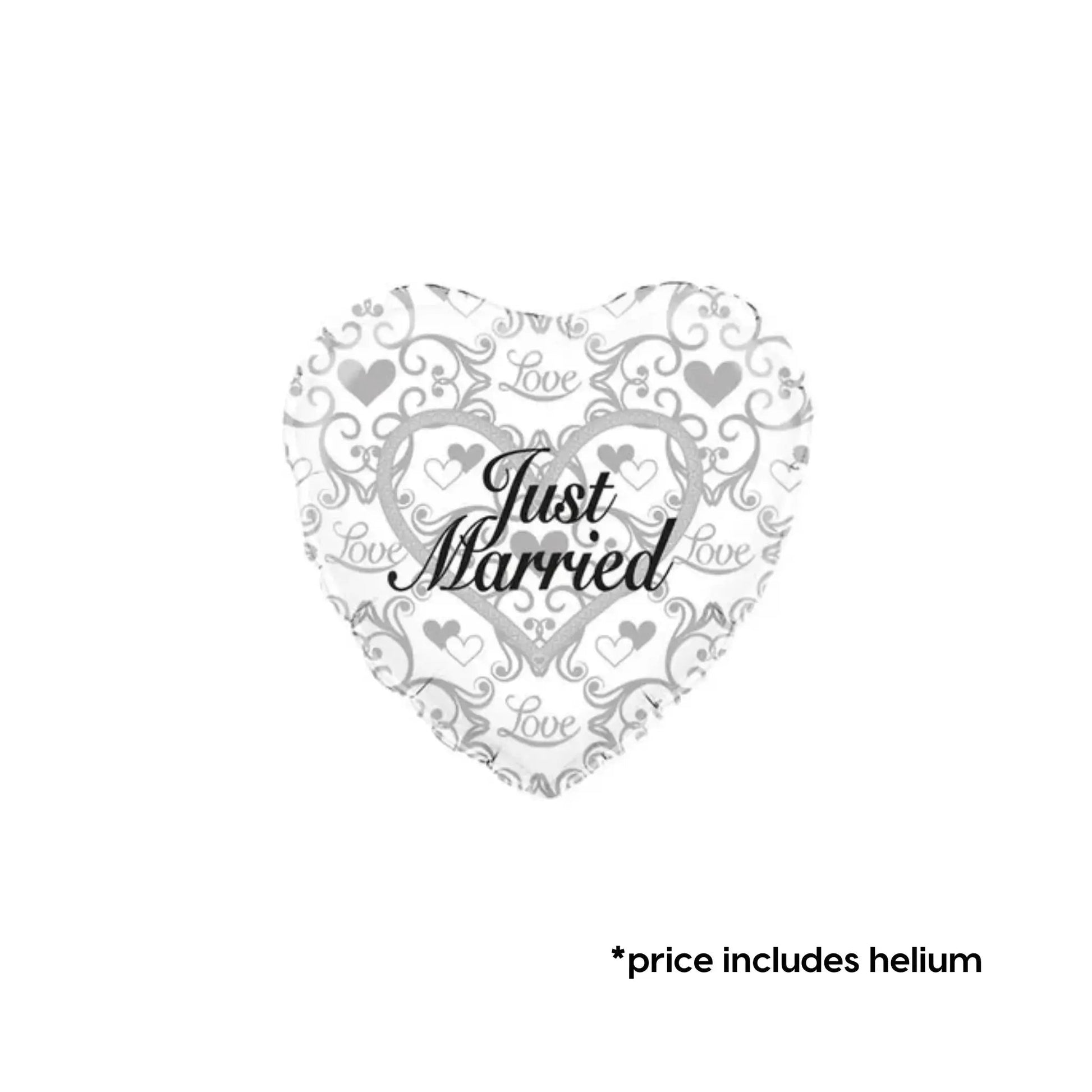 Just Married Filligree Balloon