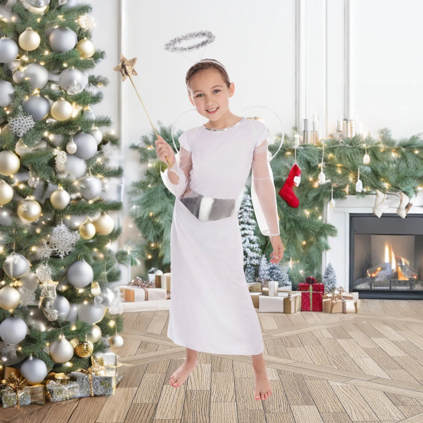 Kids Angel Costume – Heavenly Outfit for Nativity Plays and Christmas Events | The Party Hut