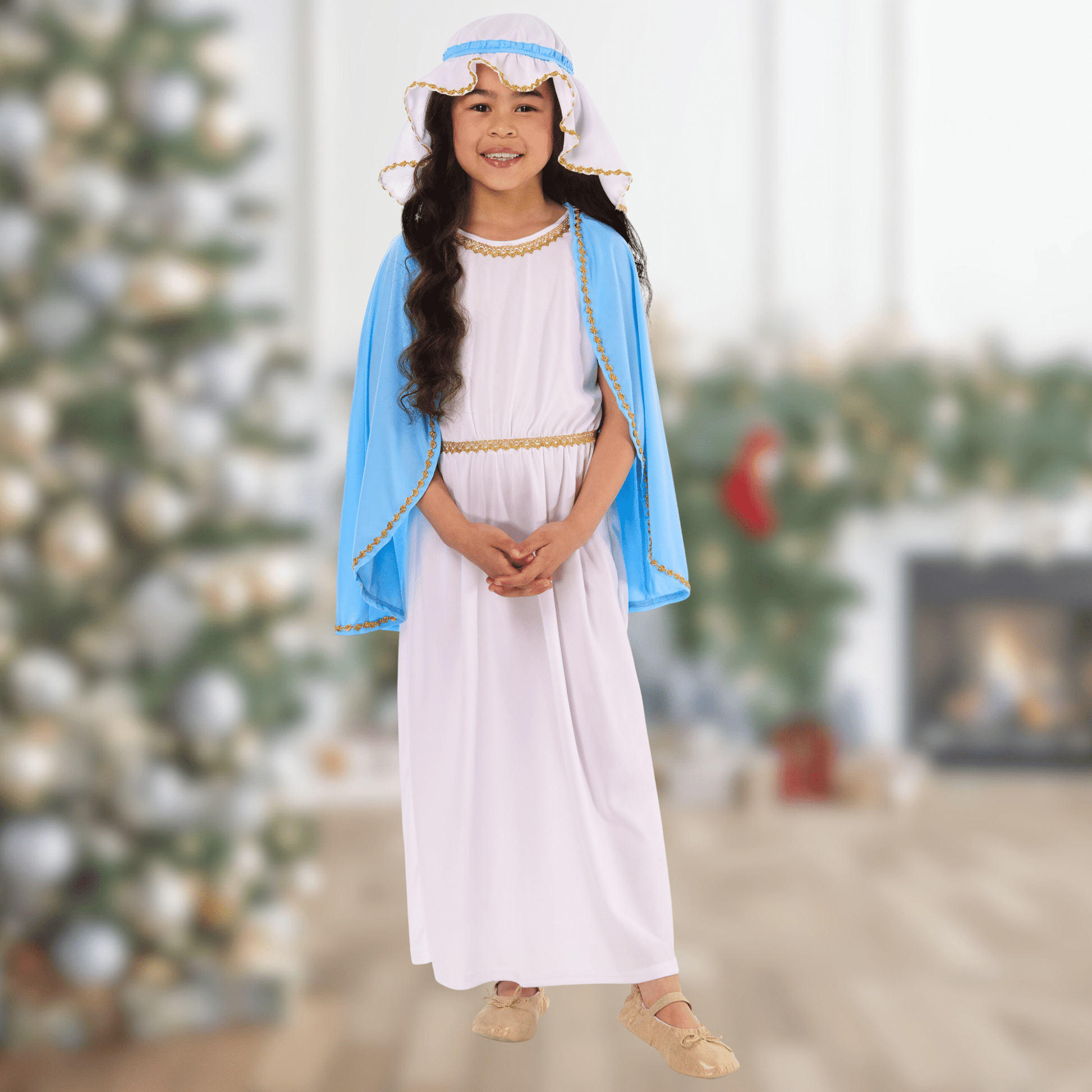 Kids Mary Nativity Fancy Dress Costume – Christmas Nativity Outfit