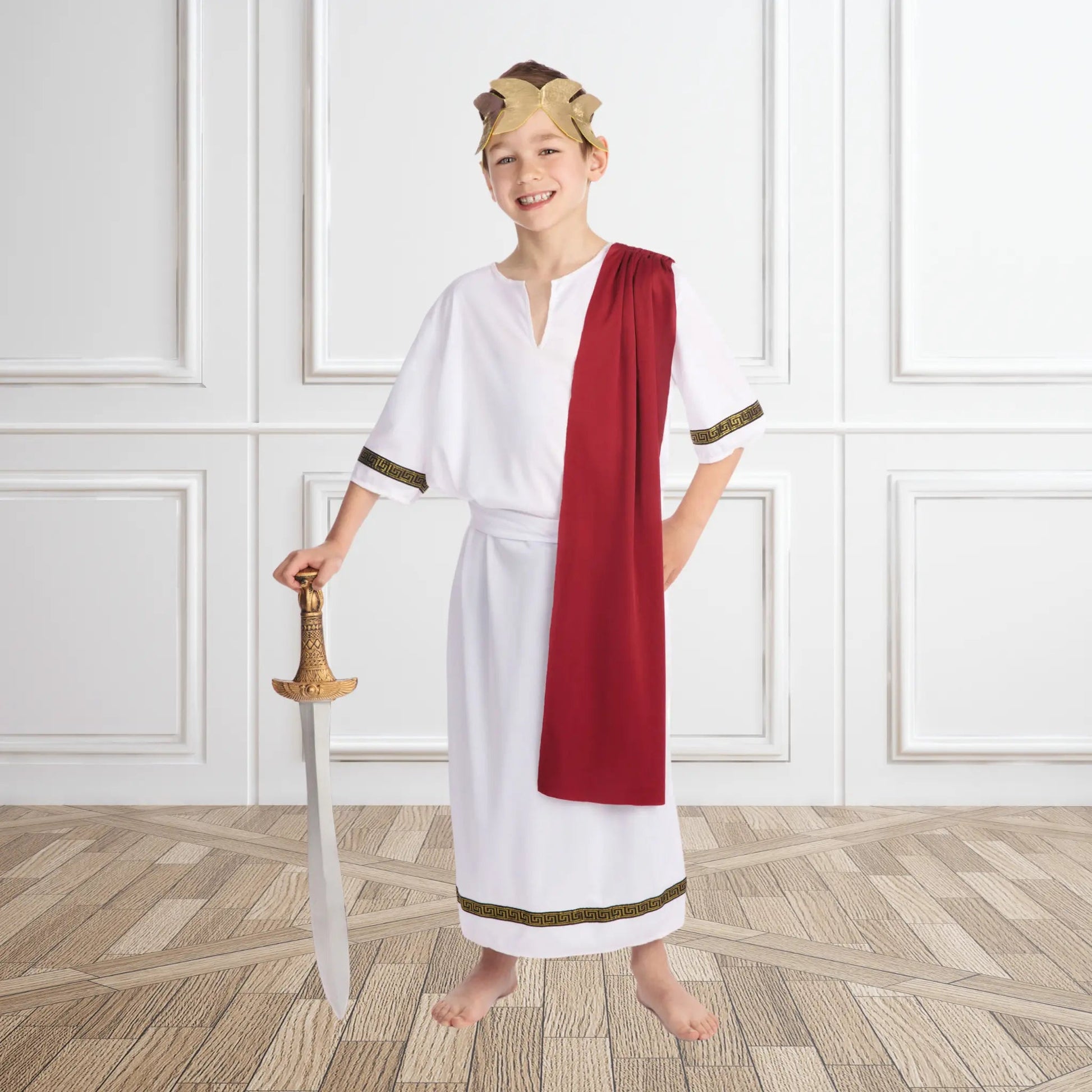 Kids Roman Emperor Costume - Regal and Authentic Design