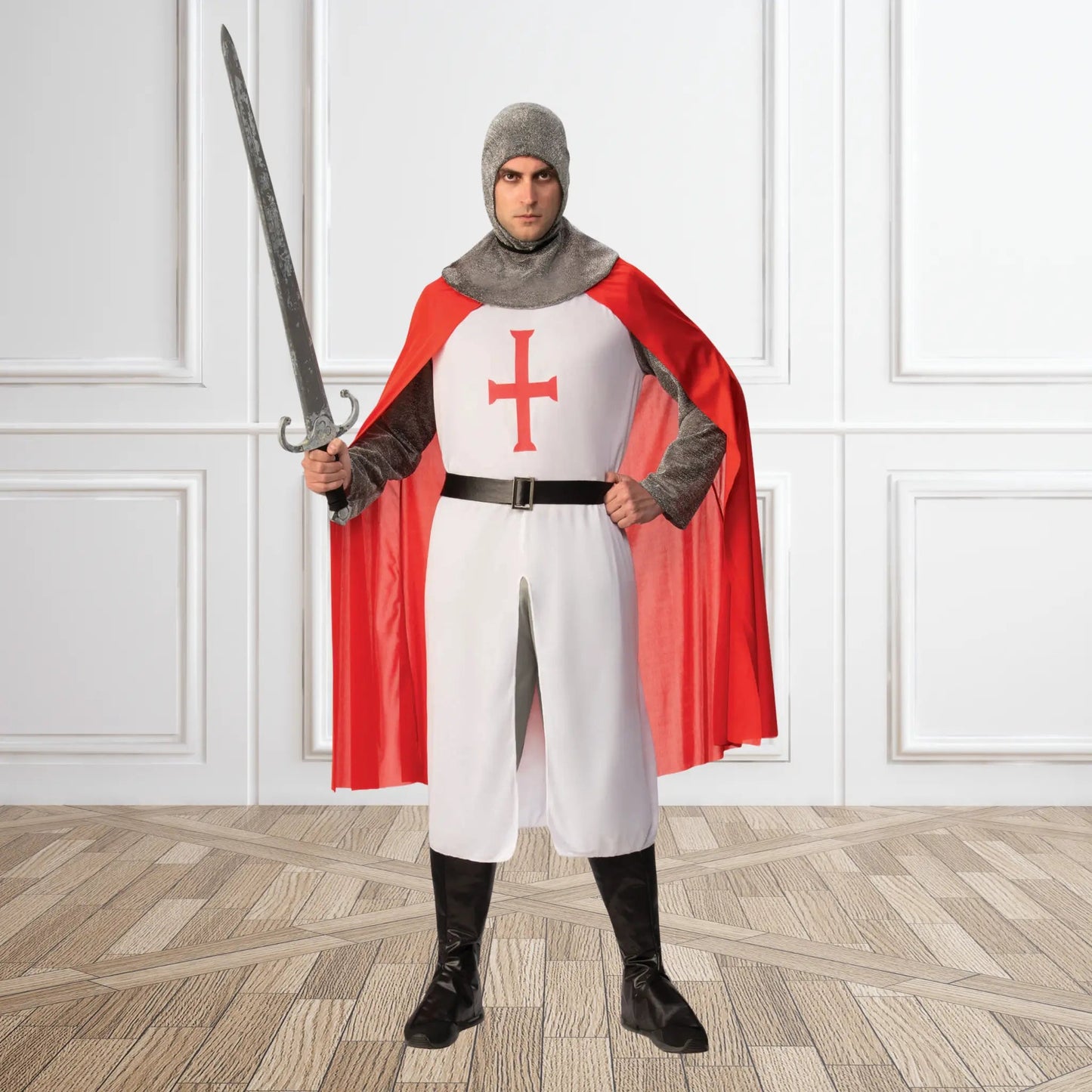 Knight Crusader Costume - Medieval Warrior Outfit | The Party Hut