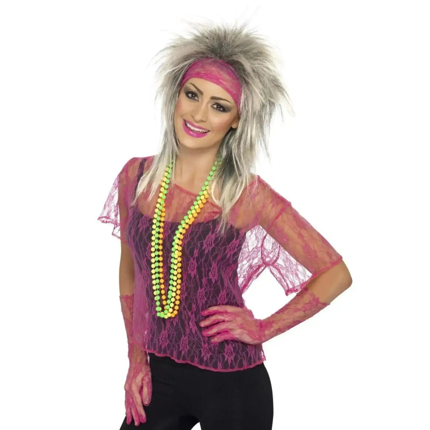 Lace Net Vest, Gloves & Headband | The Party Hut