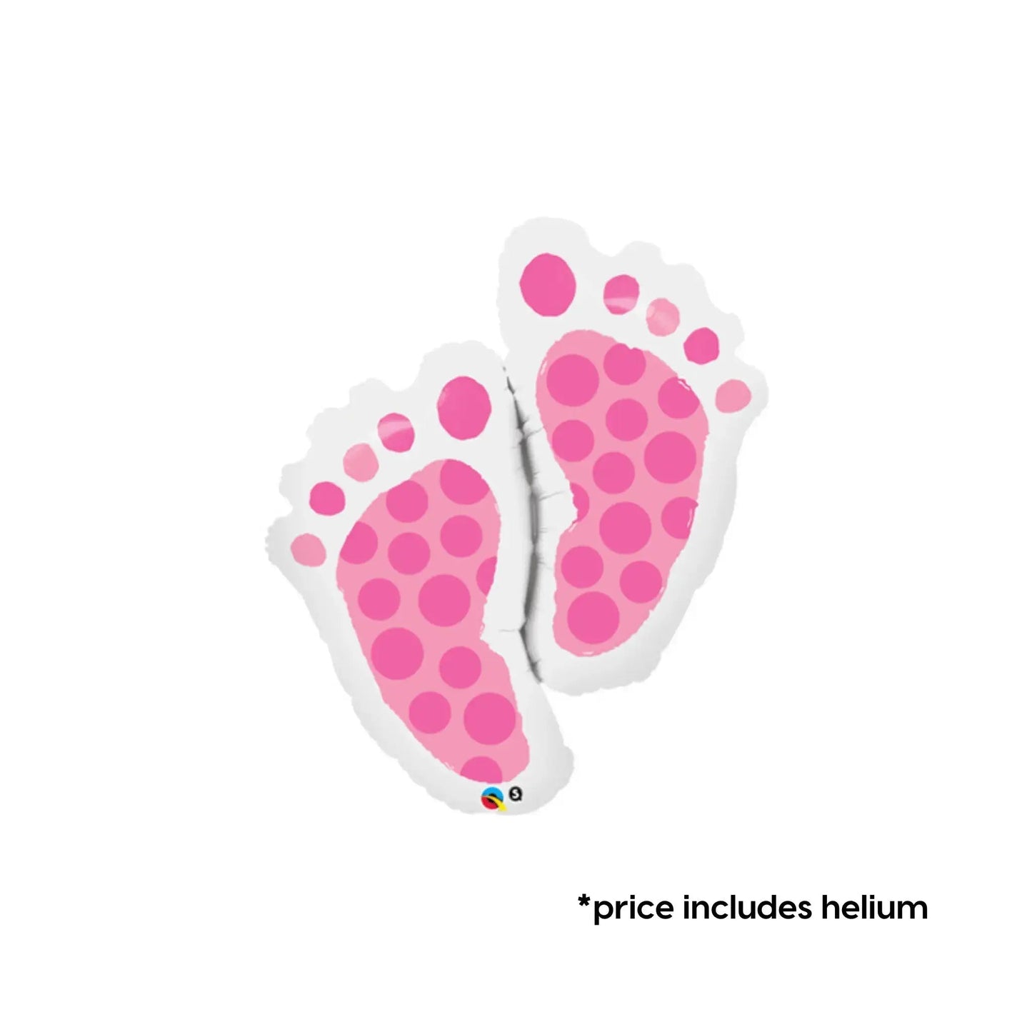 Large Baby Girl Footprints Balloon | The Party Hut