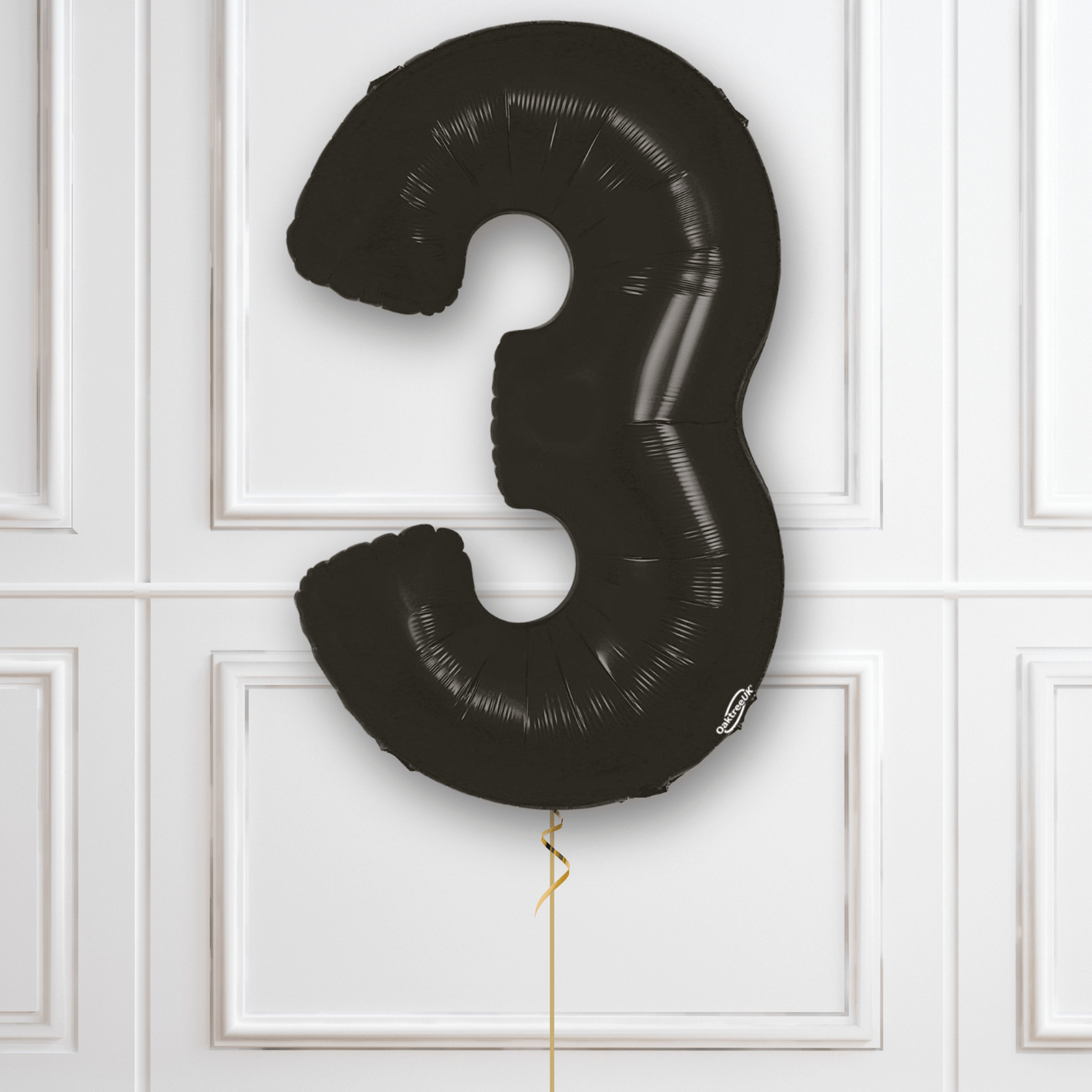 Large Black Foil Number Balloons