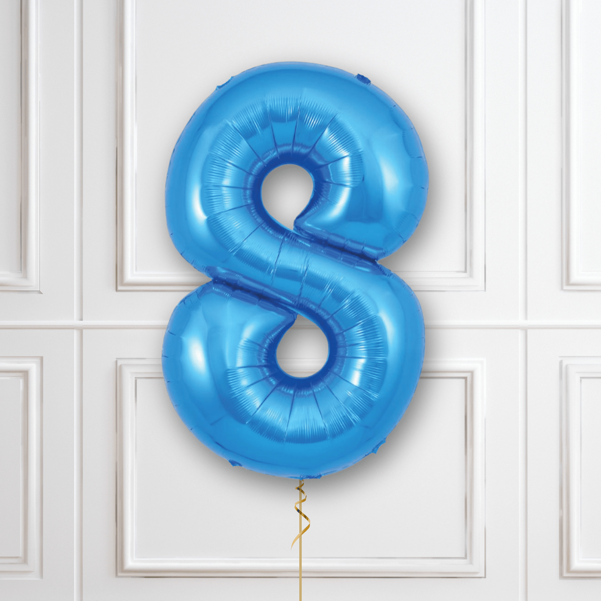 Large Blue Foil Number Balloons