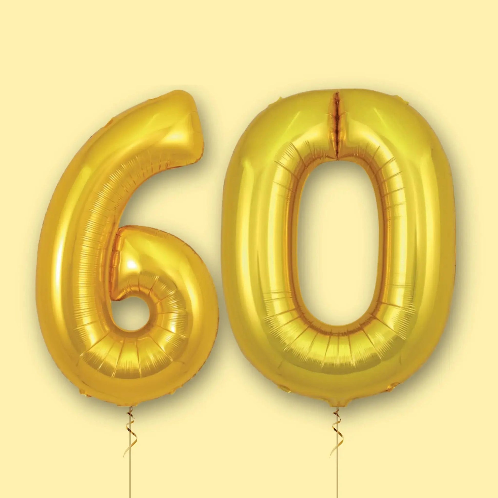 Large Gold Foil Number Balloons