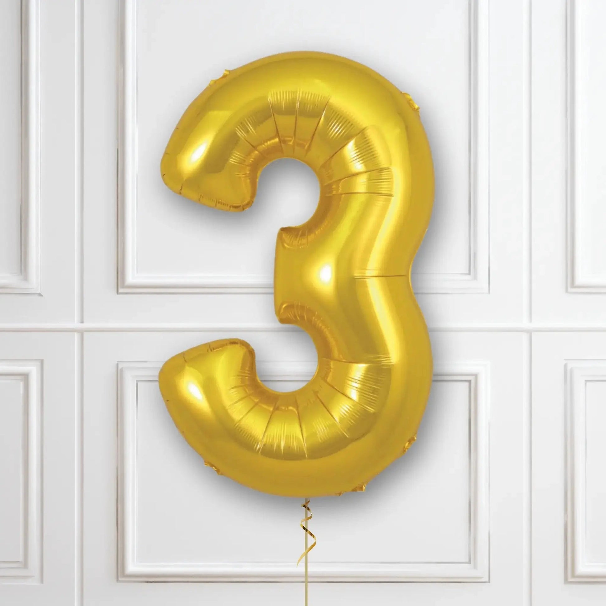 Large Gold Foil Number Balloons