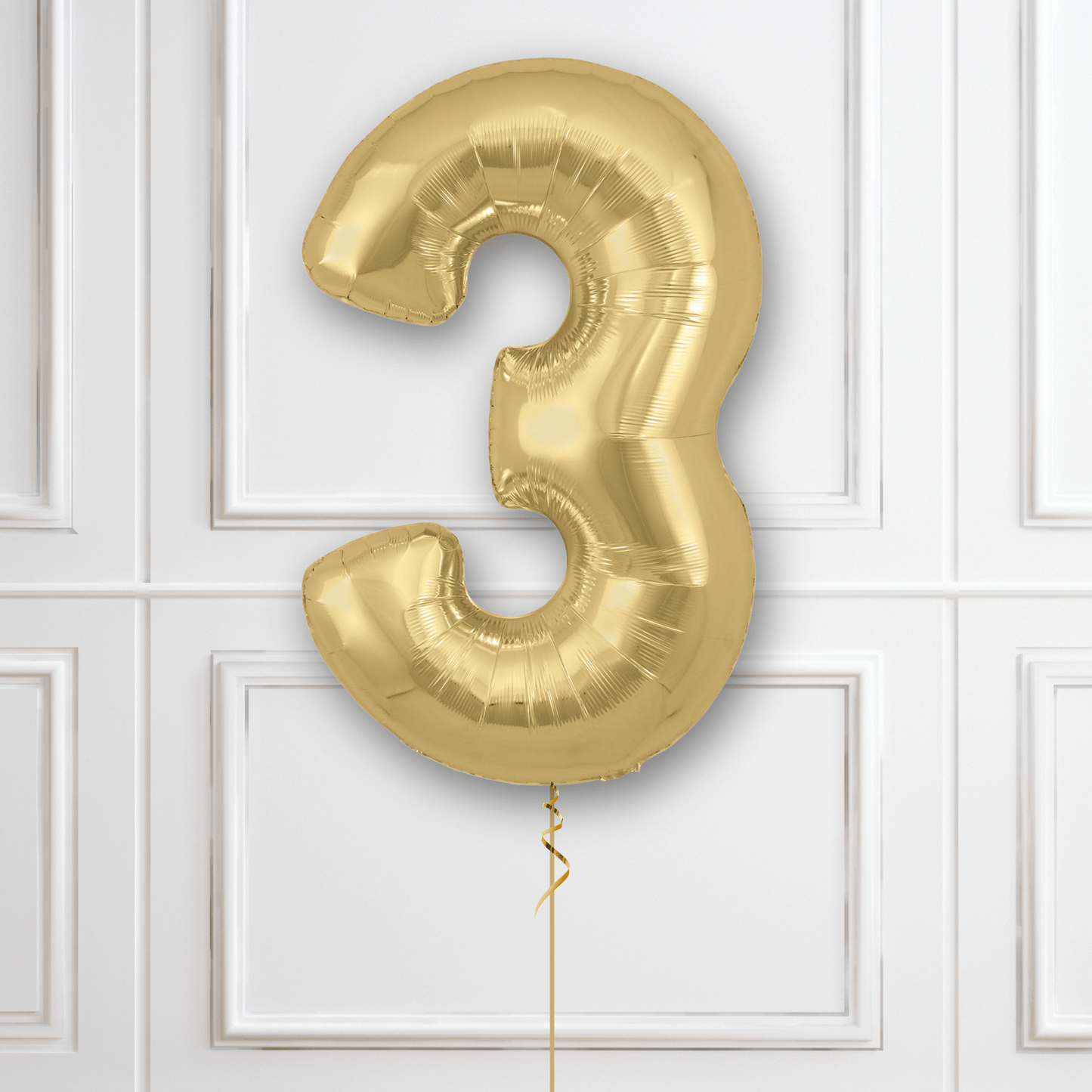 Large Gold Silk Foil Number Balloons | The Party Hut