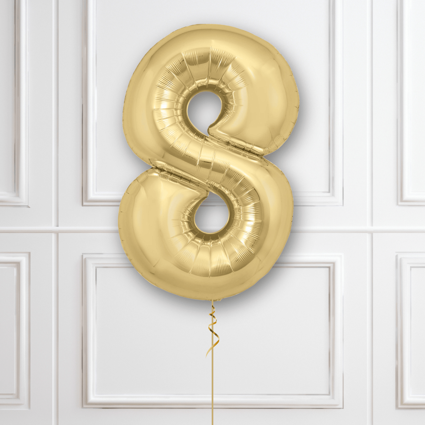 Large Gold Silk Foil Number Balloons | The Party Hut