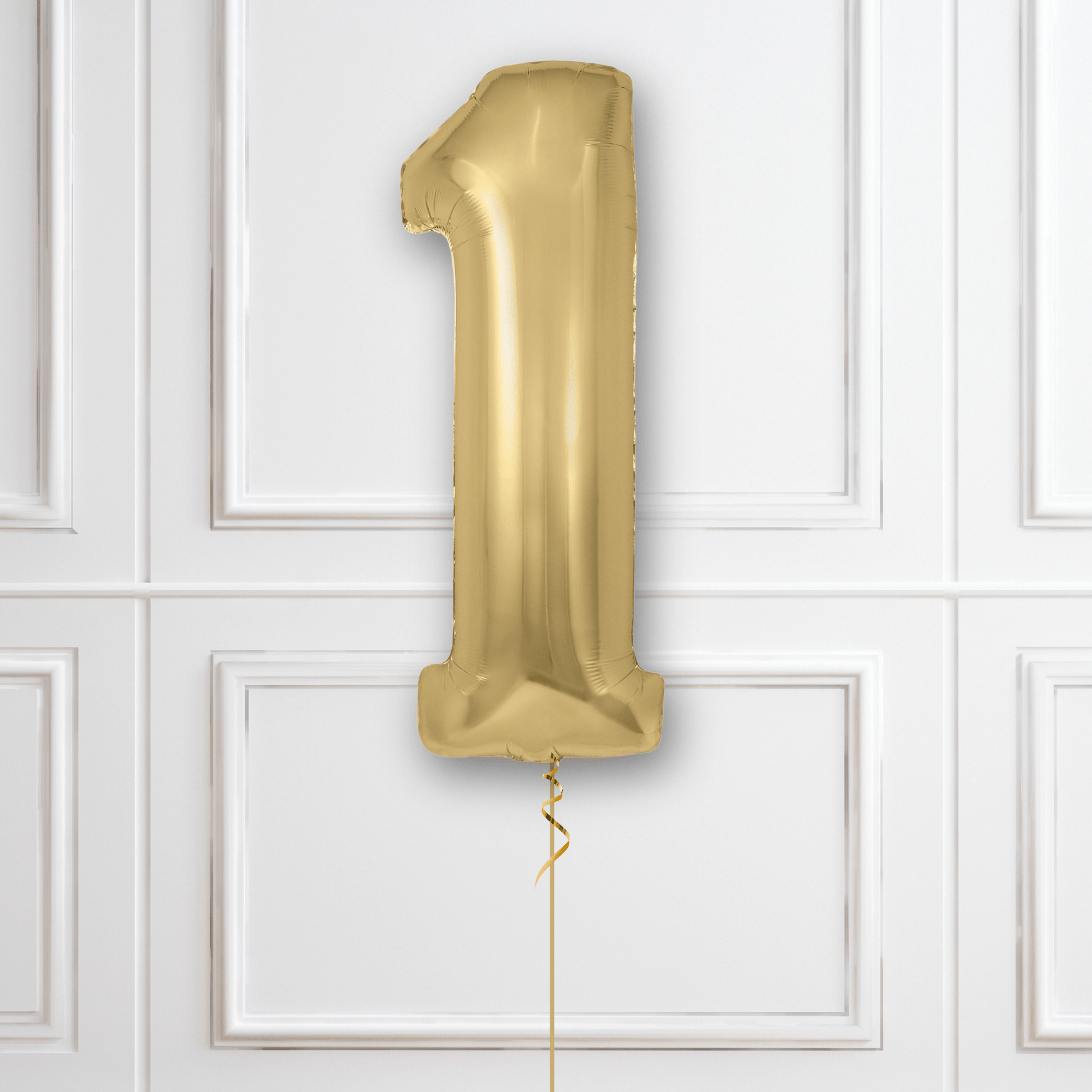 Large Gold Silk Foil Number Balloons