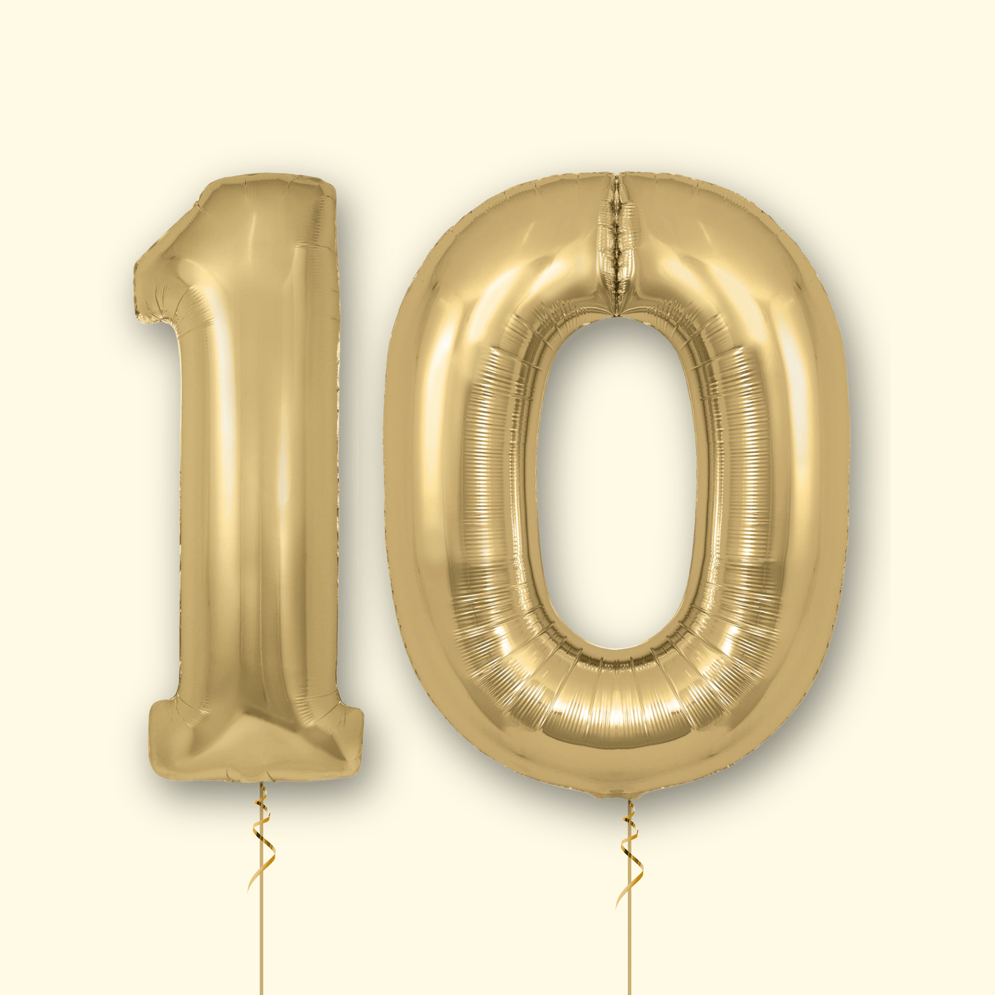 Large Gold Silk Foil Number Balloons | The Party Hut