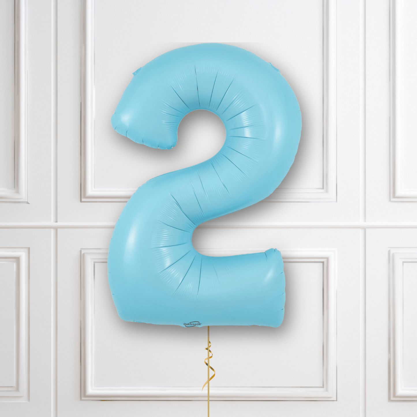 Large Pastel Blue Foil Number Balloon Two (2) | The Party Hut