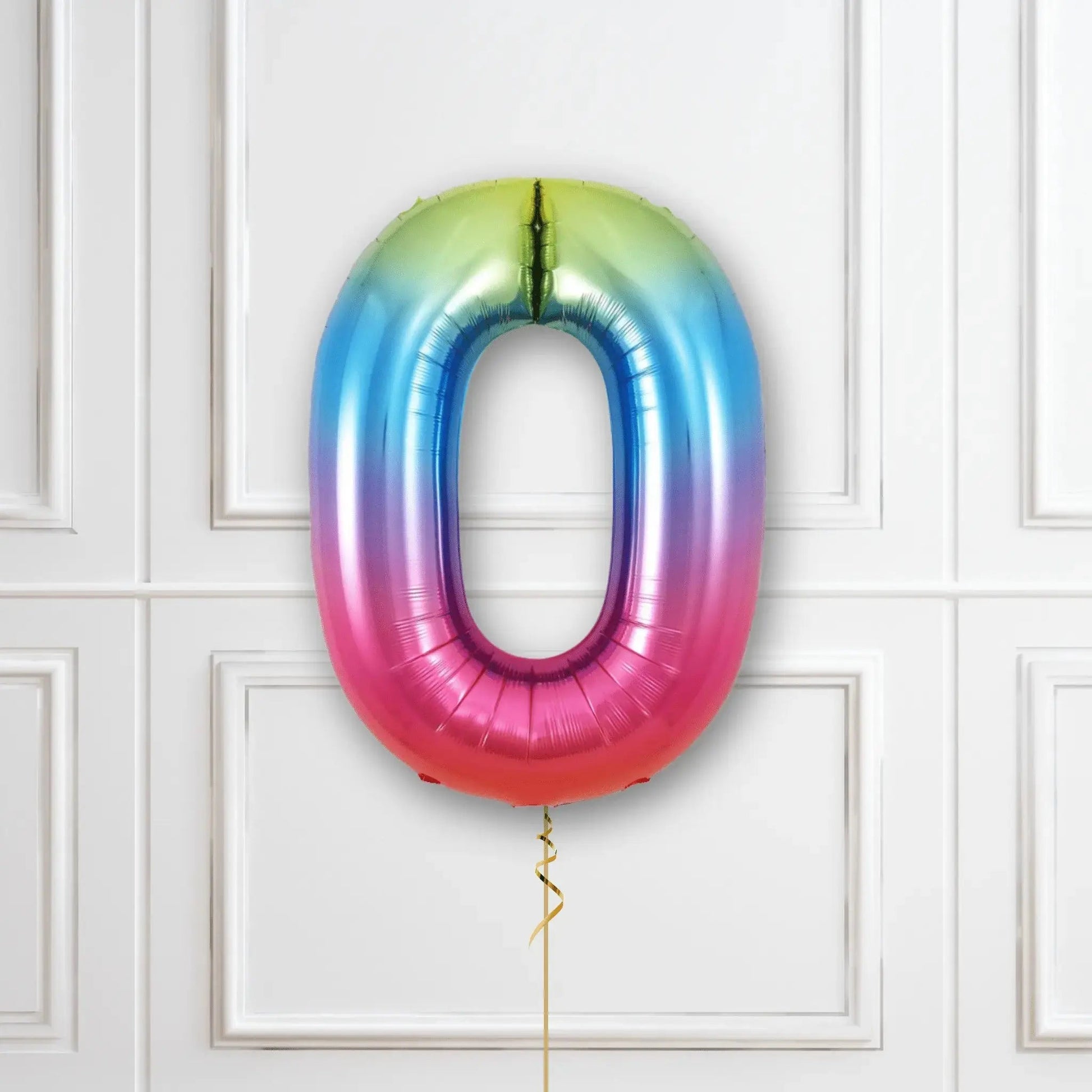 Large Rainbow Foil Number Balloons