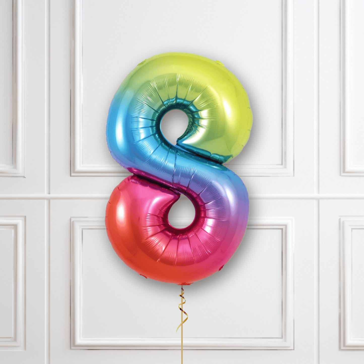 Large Rainbow Foil Number Balloons | The Party Hut