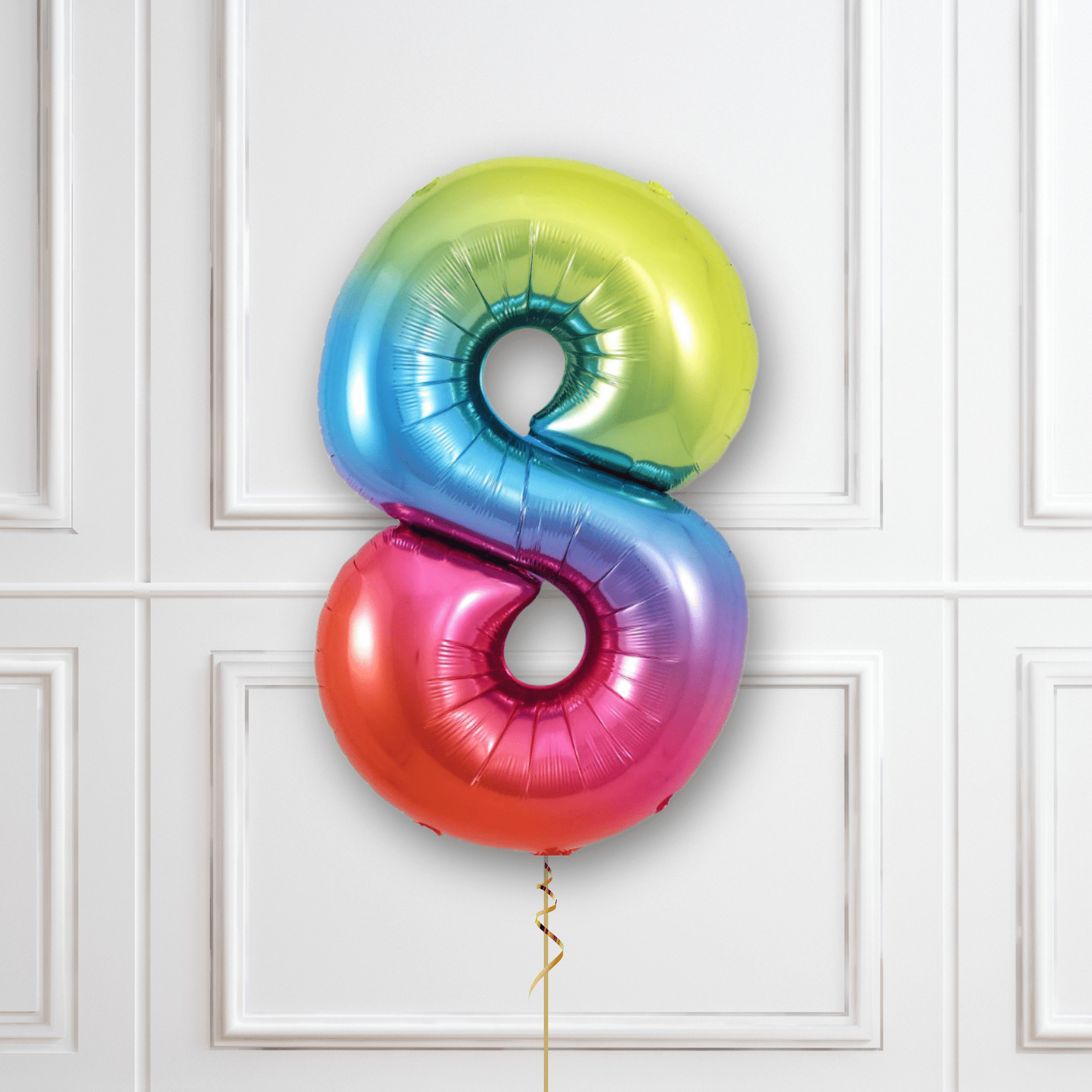 Large Rainbow Foil Number Balloons