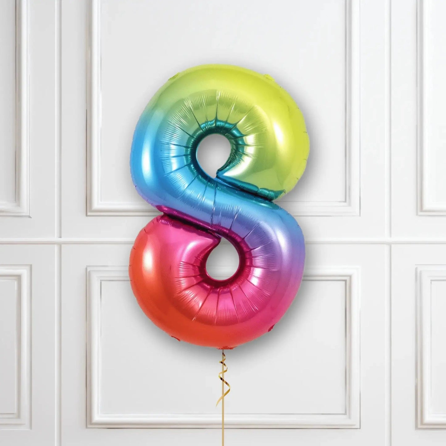 Large Rainbow Foil Number Balloons | The Party Hut