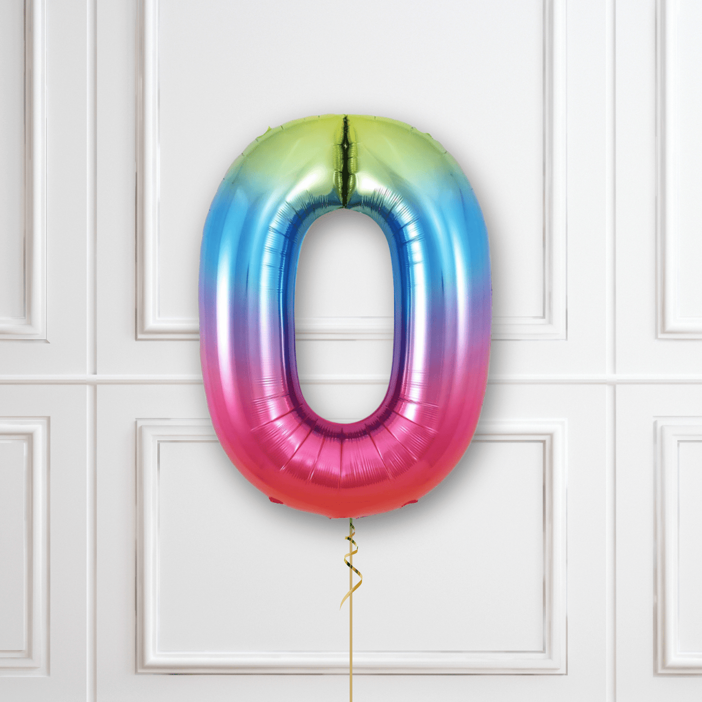 Large Rainbow Foil Number Balloons | The Party Hut