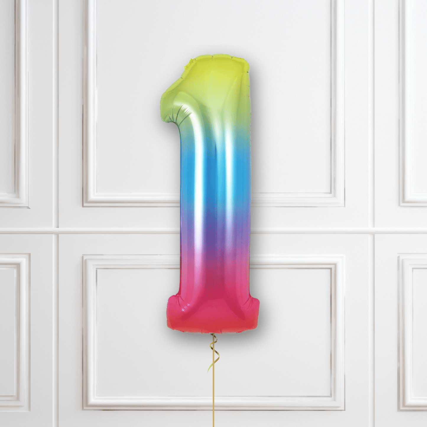 Large Rainbow Foil Number Balloons | The Party Hut