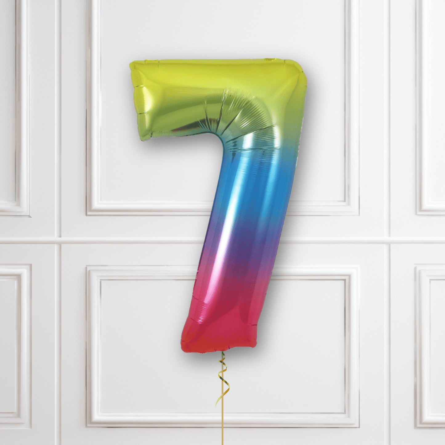 Large Rainbow Foil Number Balloons | The Party Hut