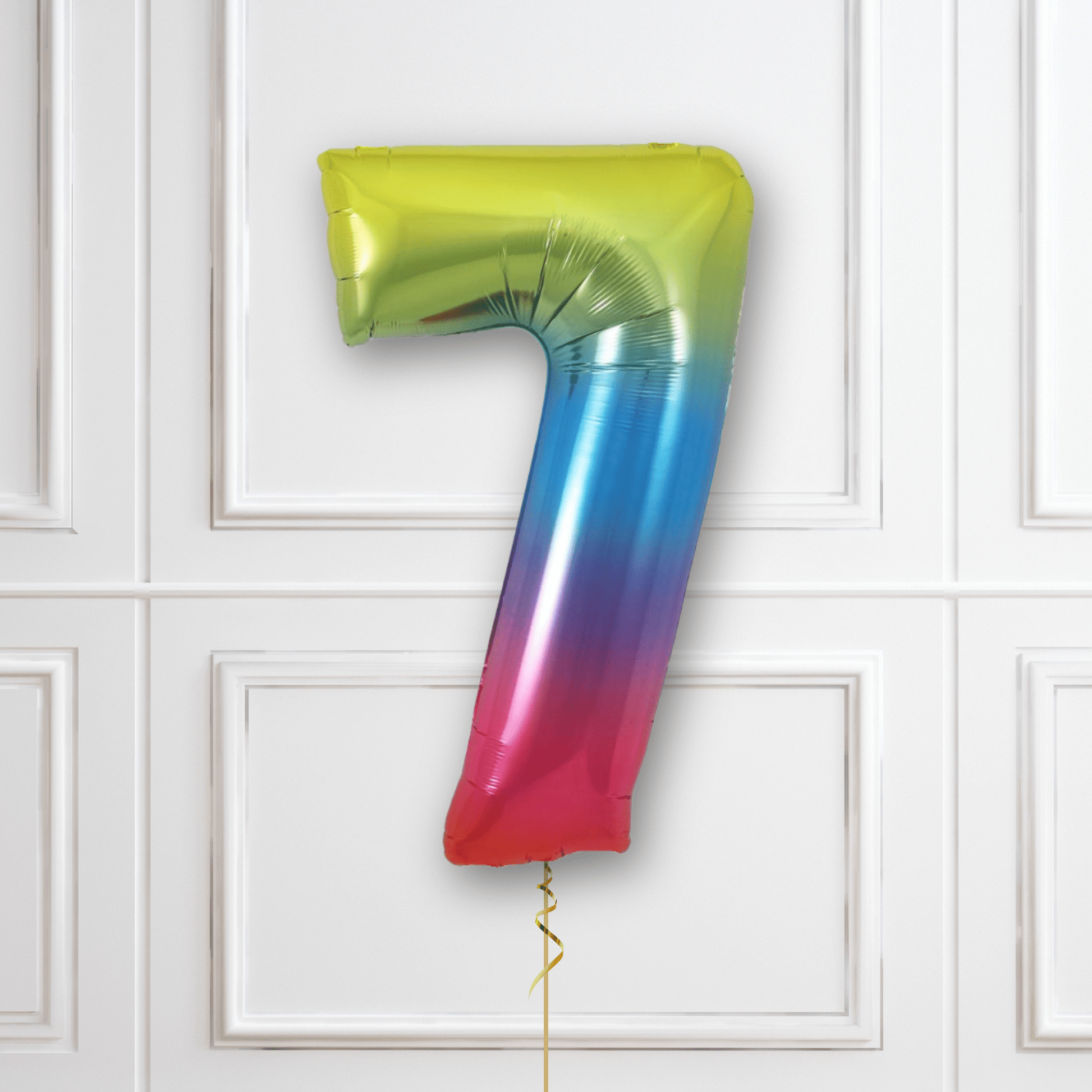 Large Rainbow Foil Number Balloons