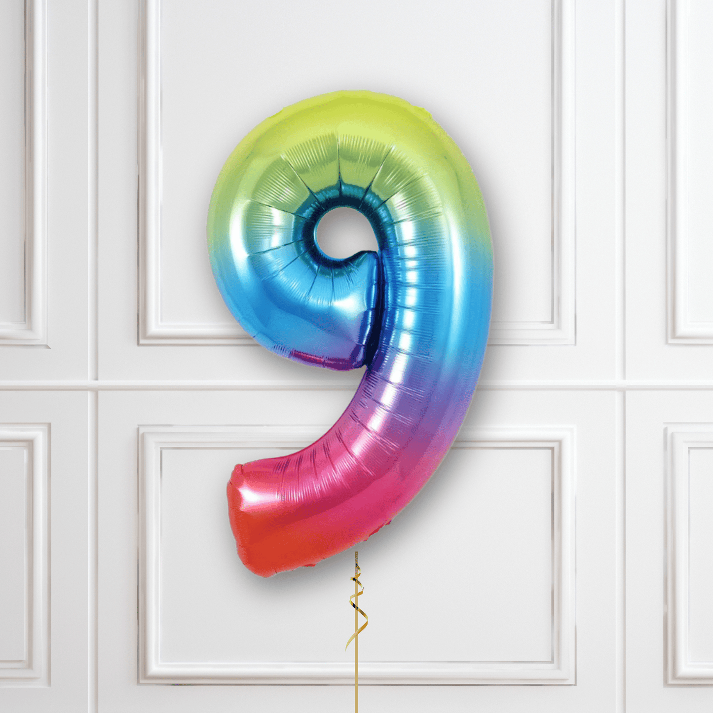 Large Rainbow Foil Number Balloons | The Party Hut