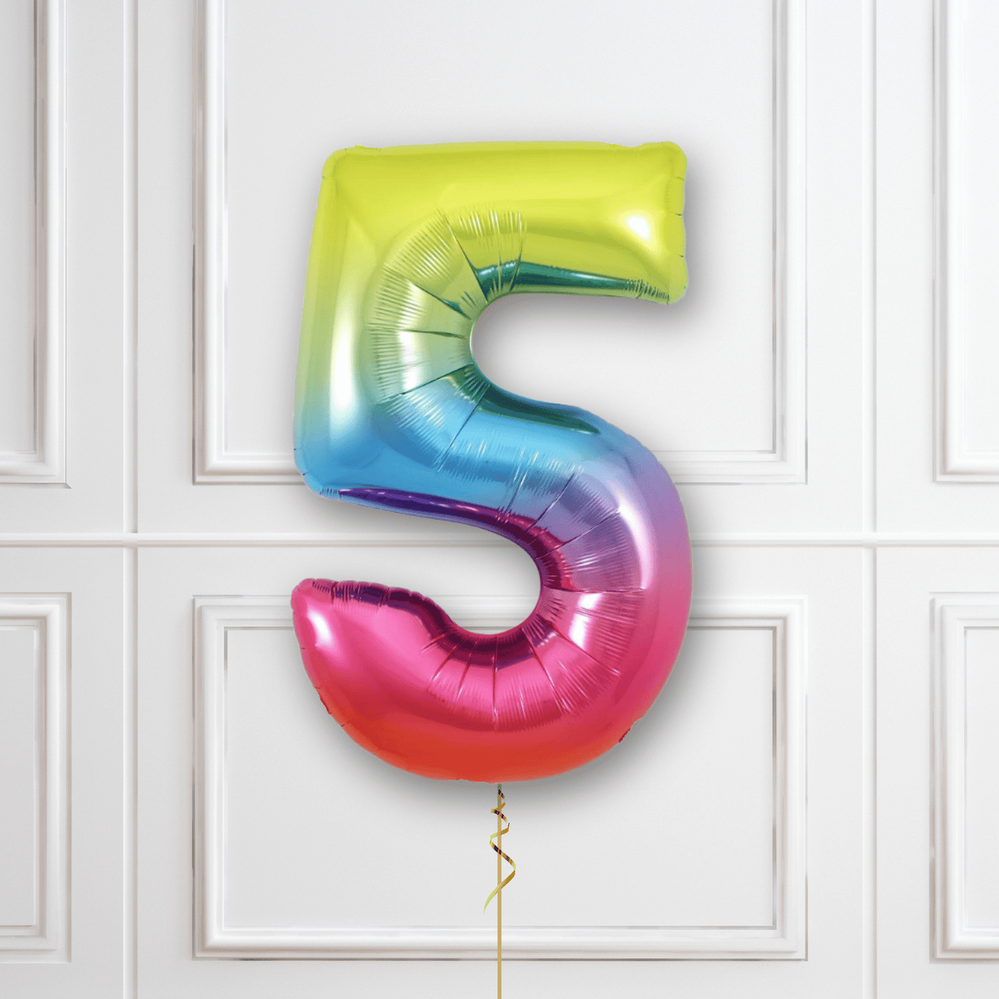 Large Rainbow Foil Number Balloons | The Party Hut