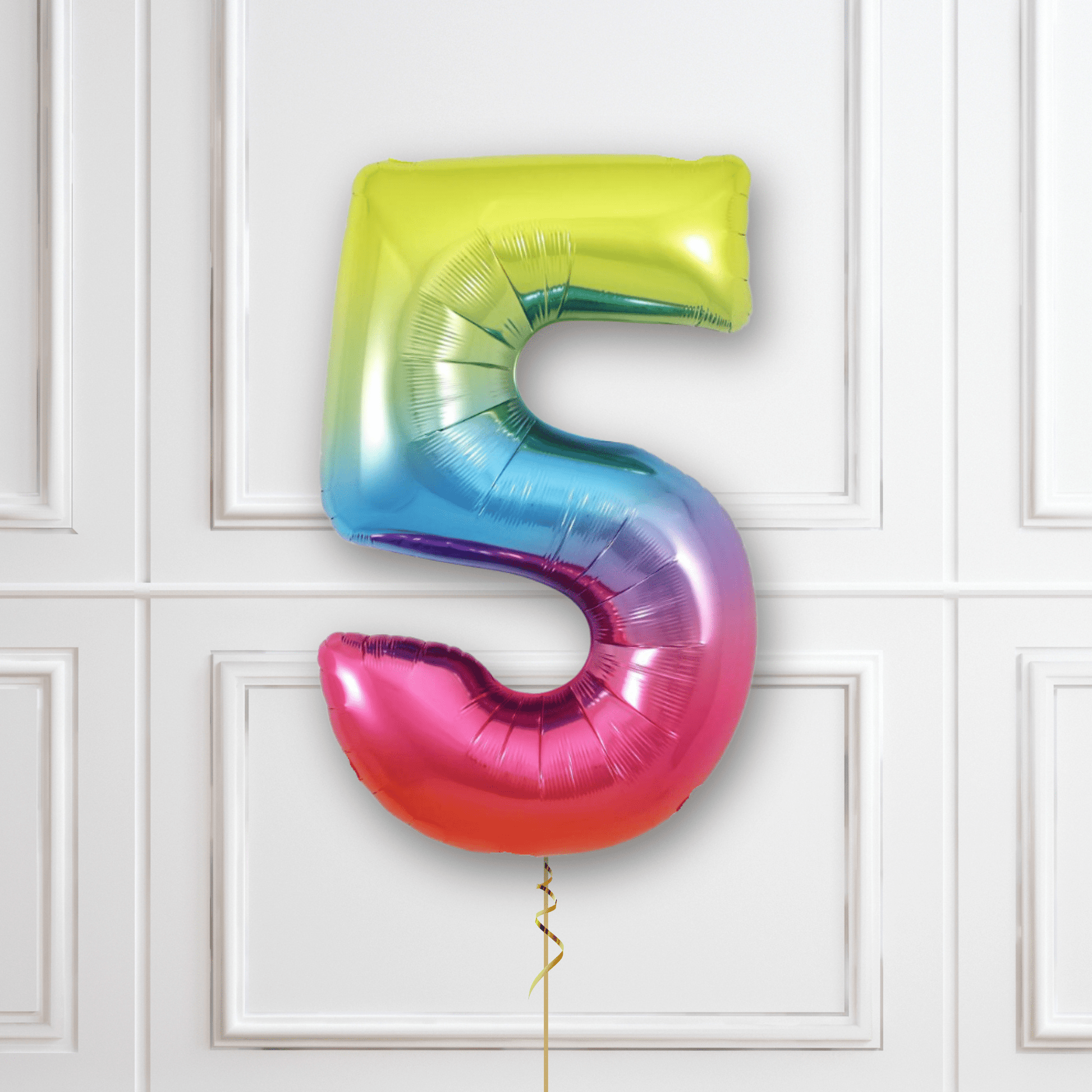 Large Rainbow Foil Number Balloons