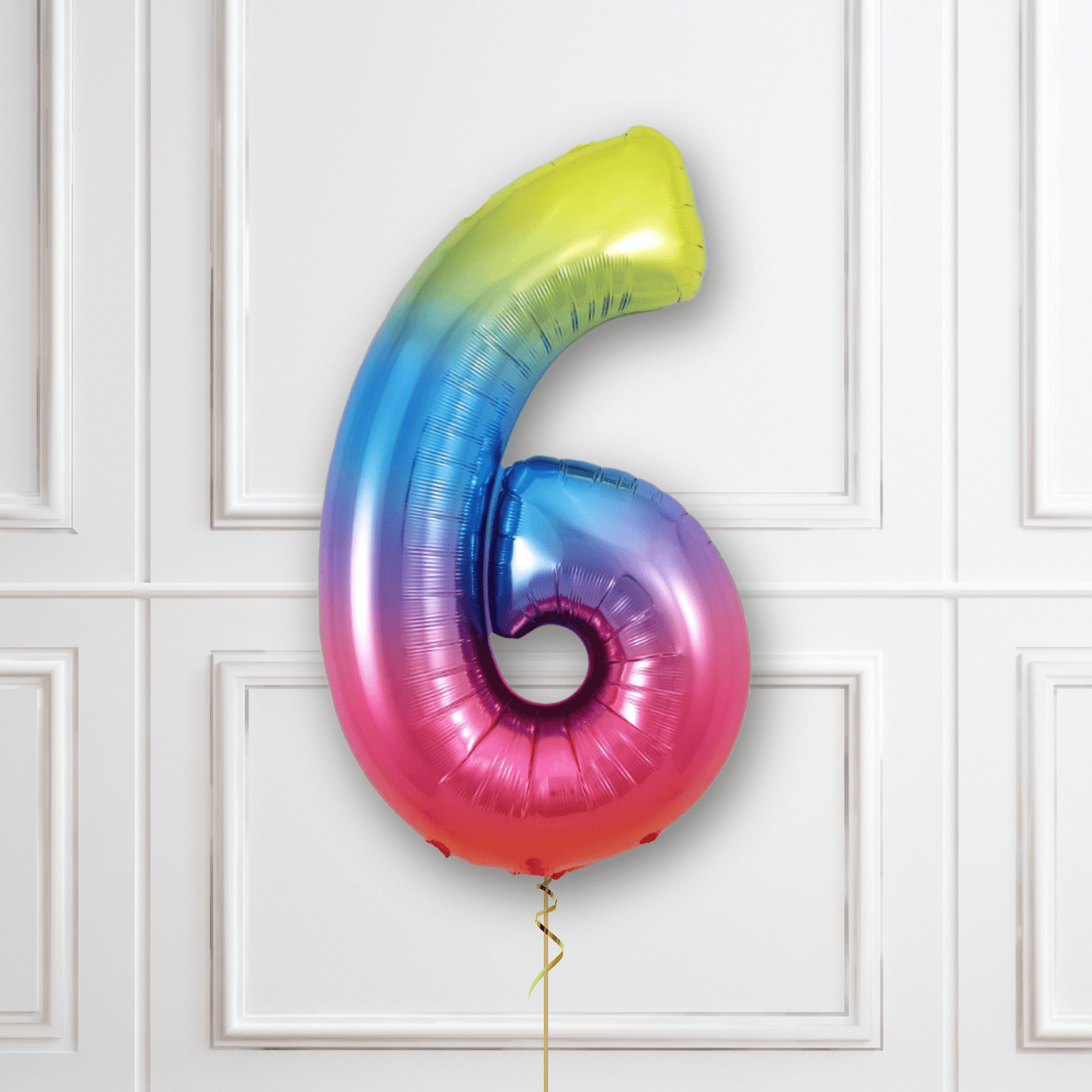 Large Rainbow Foil Number Balloons | The Party Hut