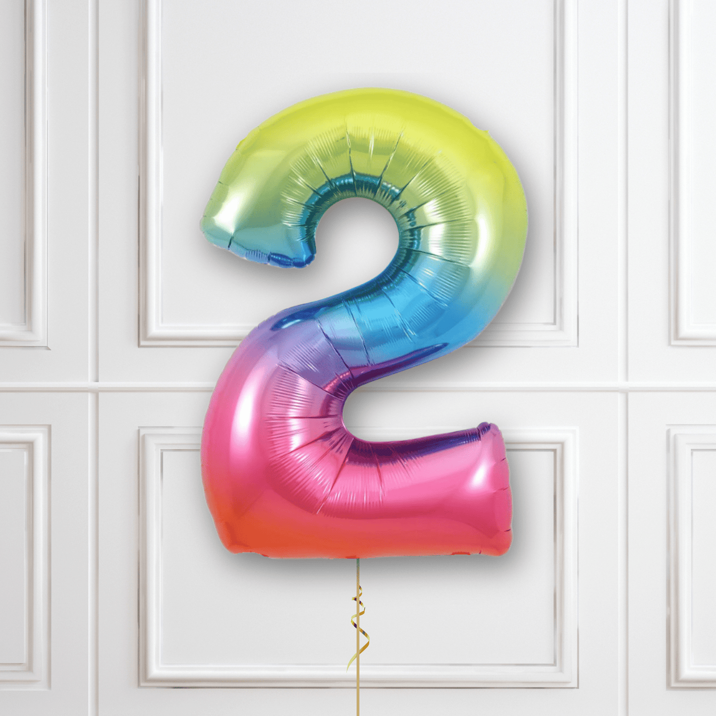 Large Rainbow Foil Number Balloons | The Party Hut