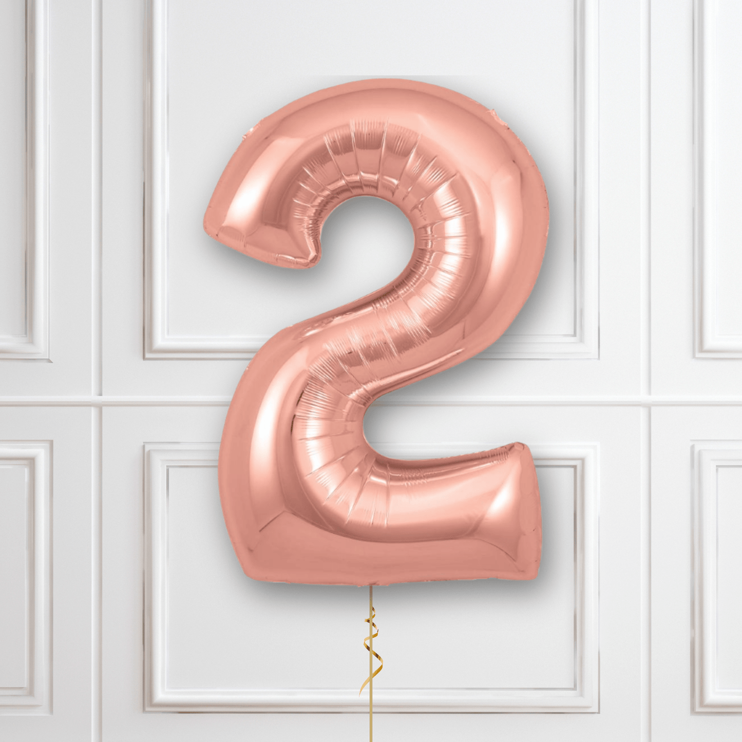 Large Rose Gold Foil Number Balloons | The Party Hut