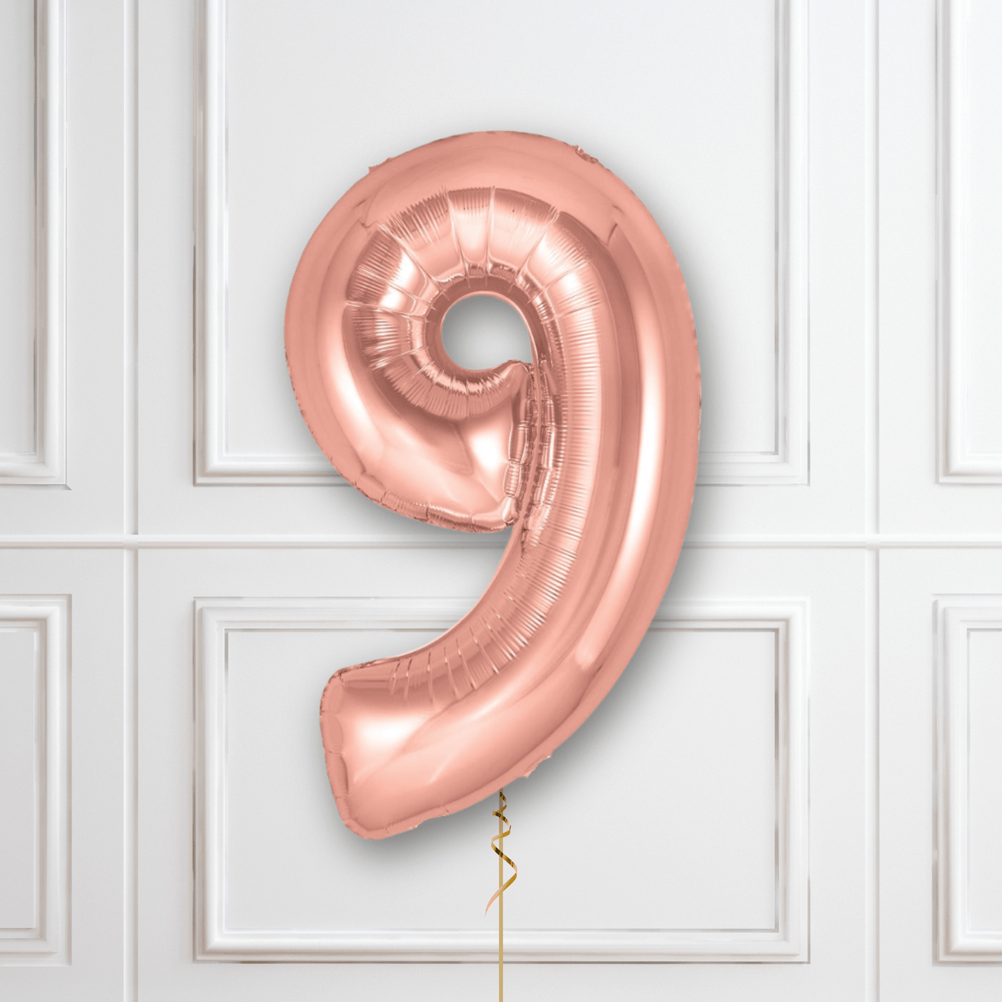 Large Rose Gold Foil Number Balloons | The Party Hut