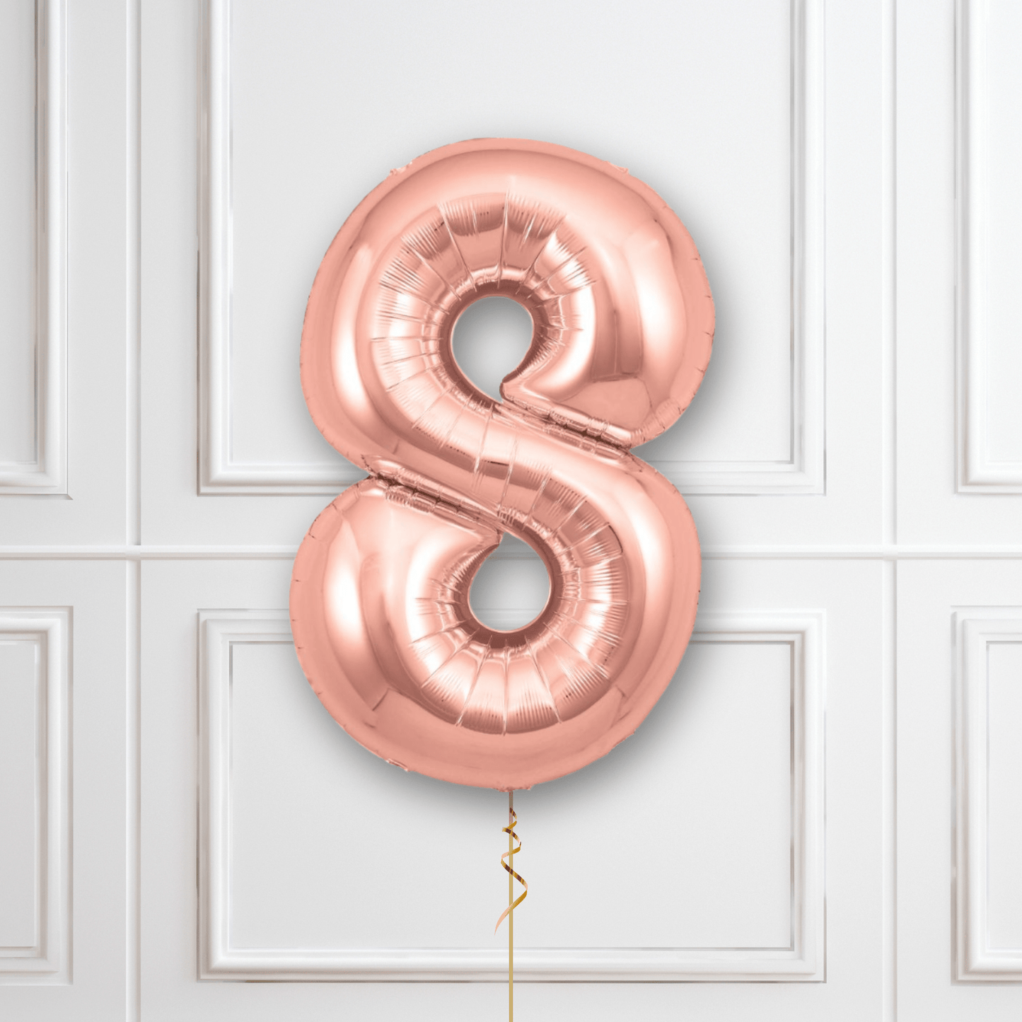 Large Rose Gold Foil Number Balloons | The Party Hut