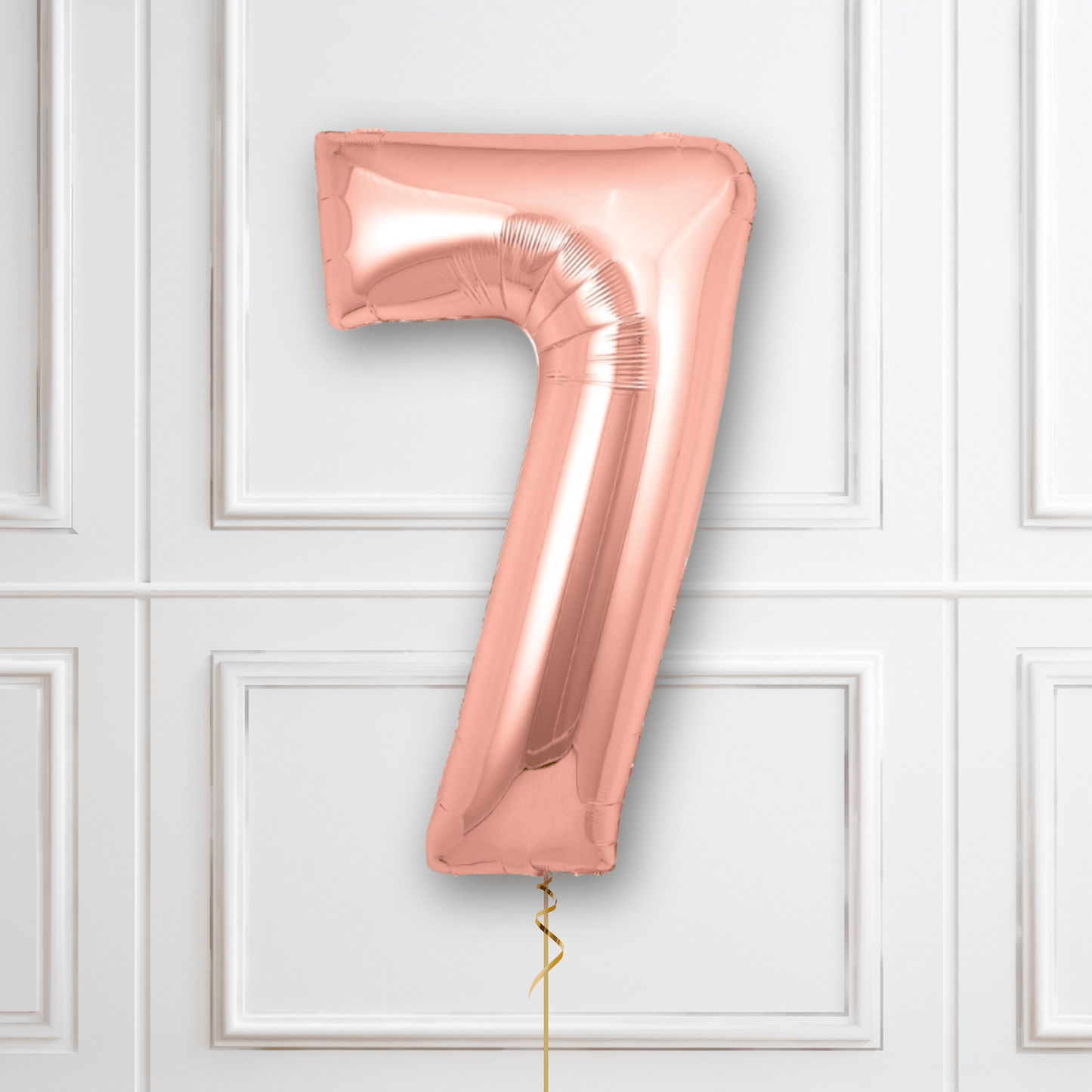 Large Rose Gold Foil Number Balloons | The Party Hut