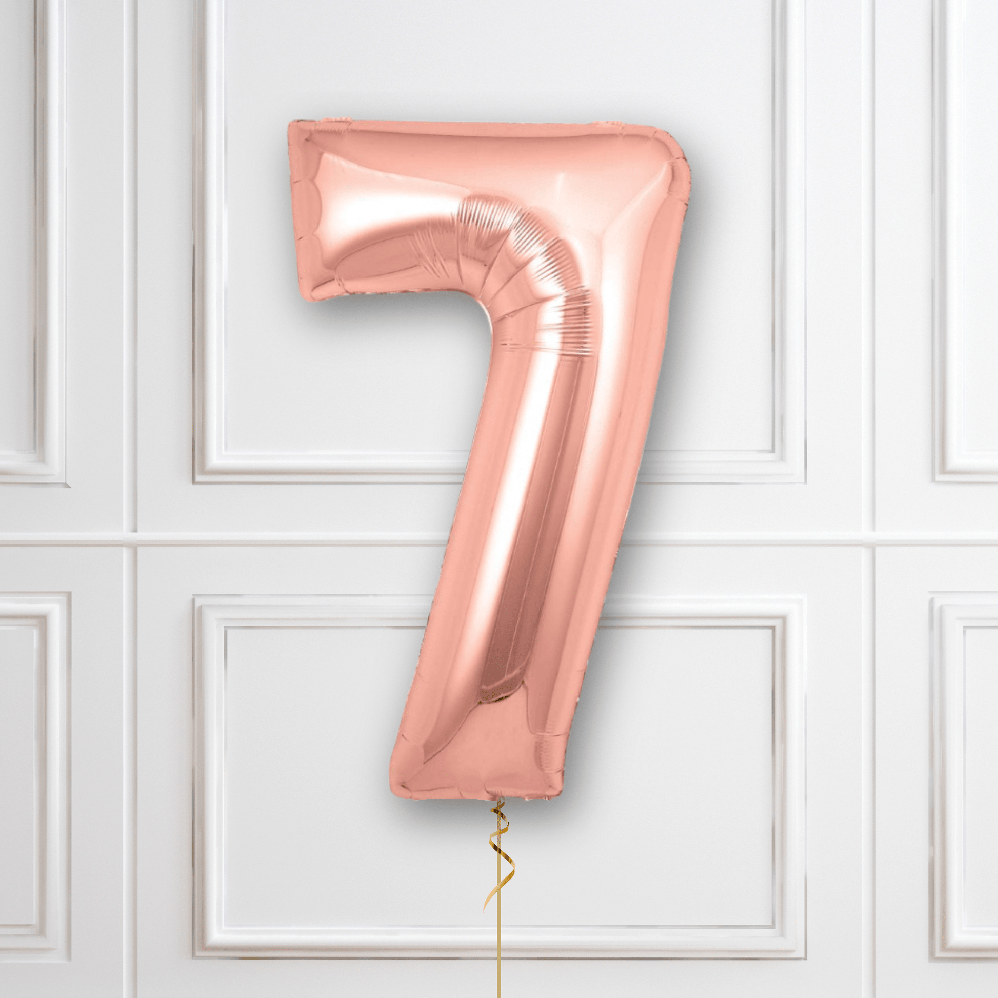 Large Rose Gold Foil Number Balloons