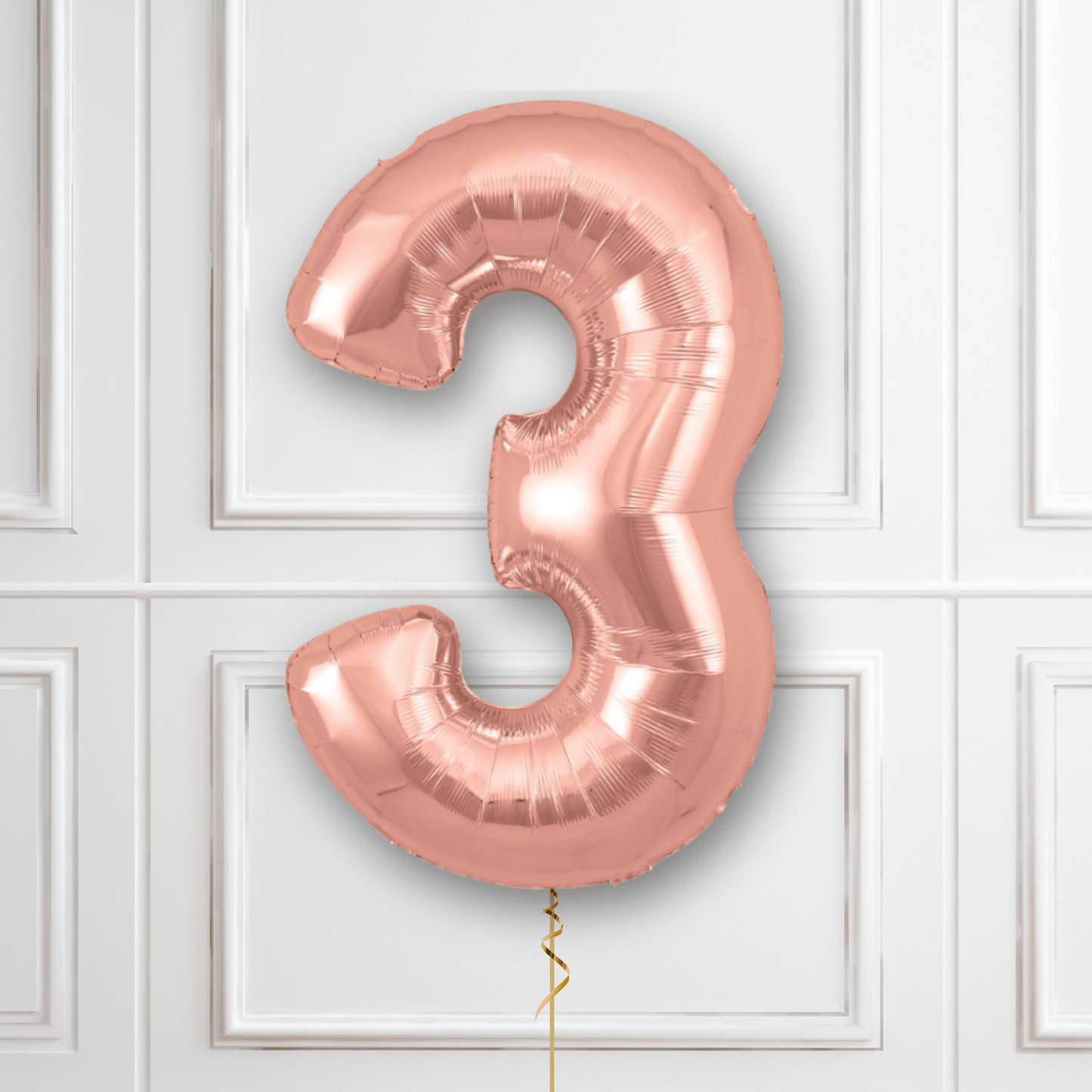 Large Rose Gold Foil Number Balloons | The Party Hut