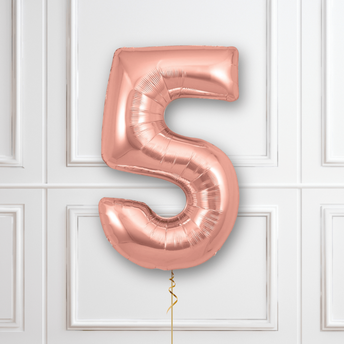 Large Rose Gold Foil Number Balloons | The Party Hut