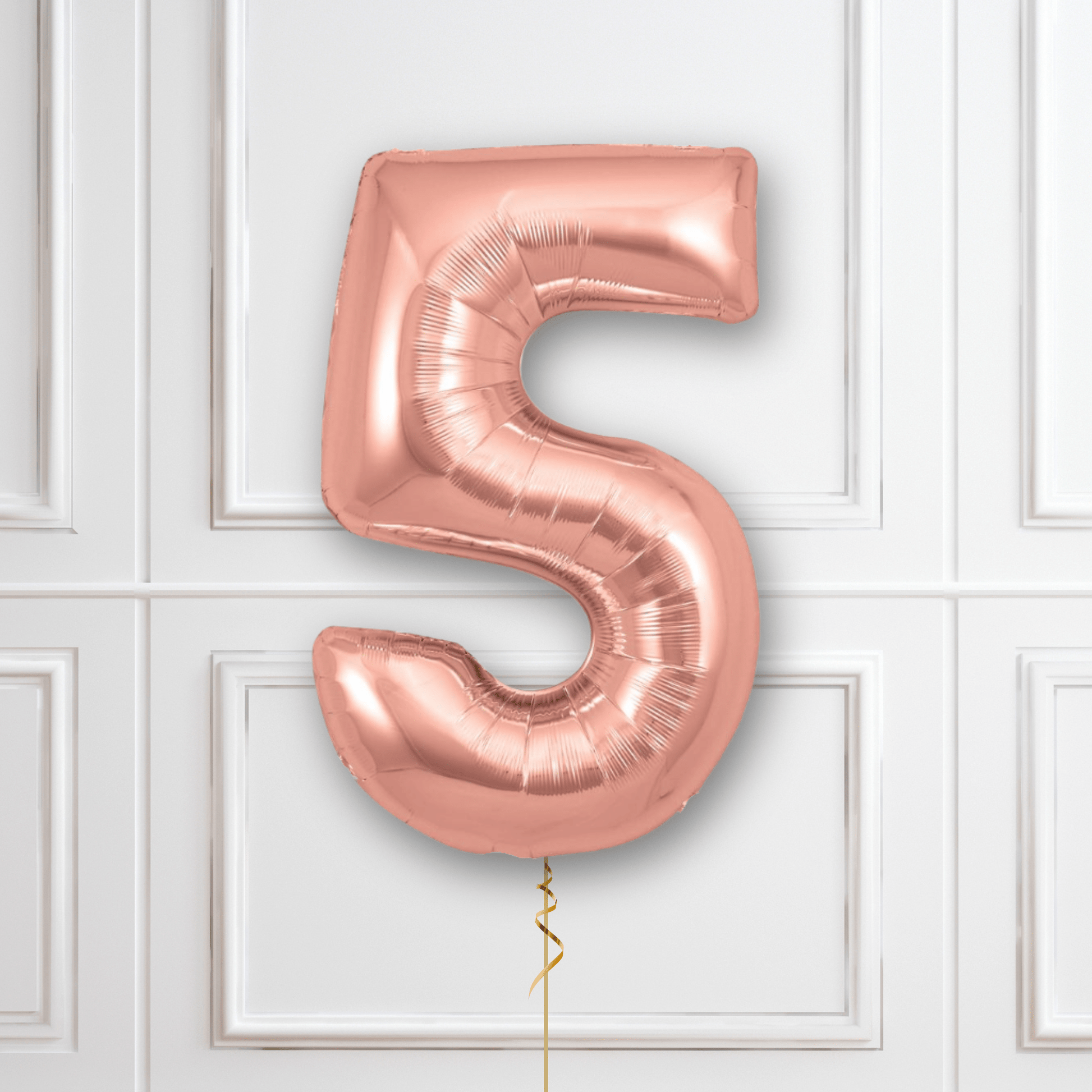 Large Rose Gold Foil Number Balloons