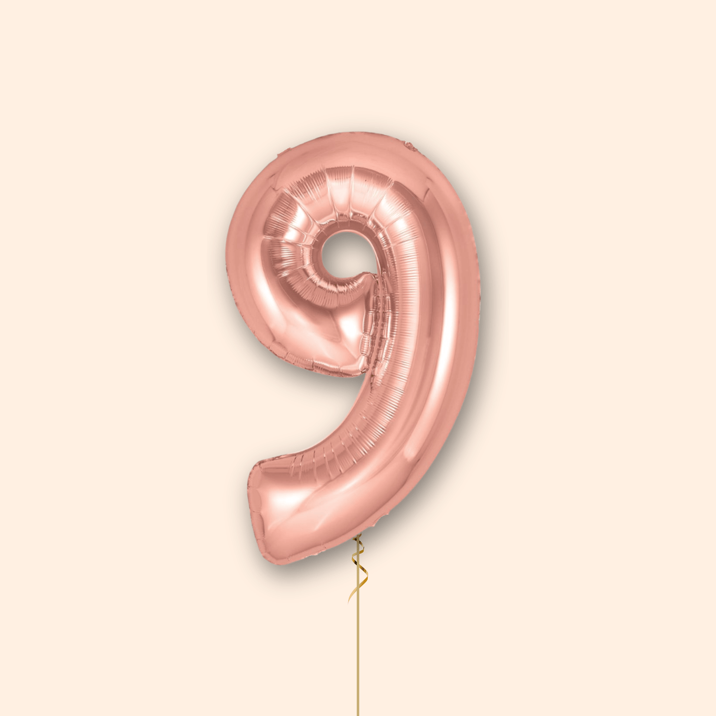 Large Rose Gold Foil Number Balloons | The Party Hut