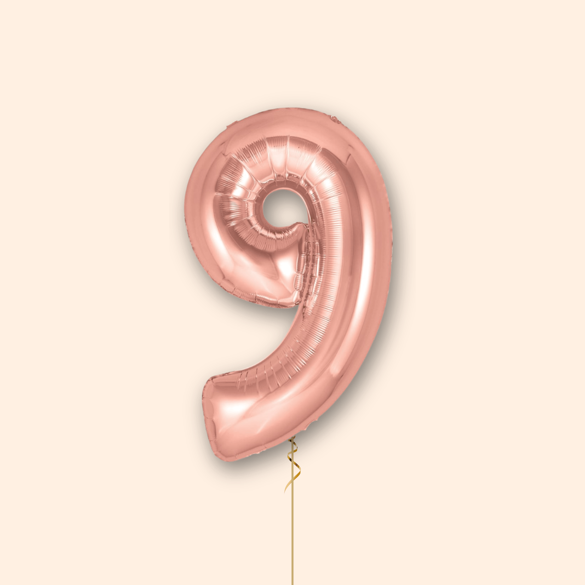 Large Rose Gold Foil Number Balloons