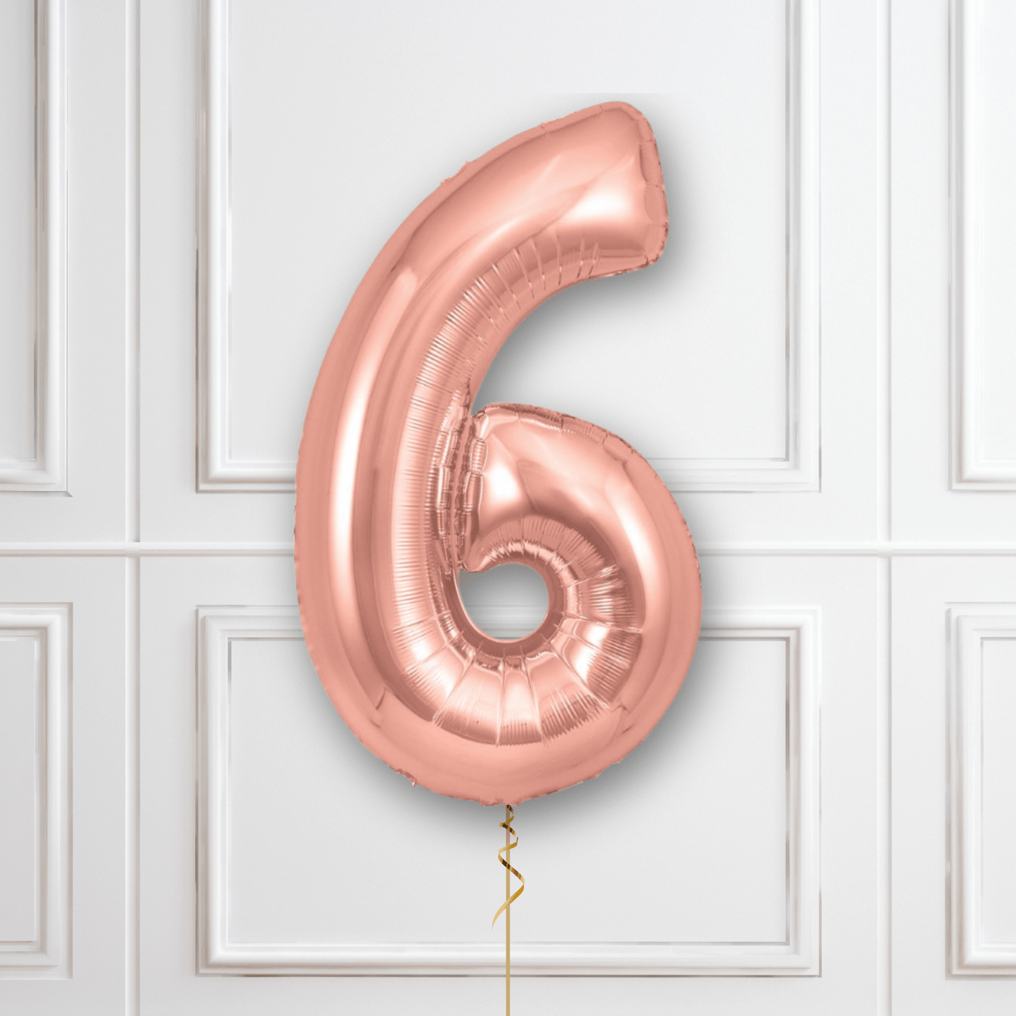 Large Rose Gold Foil Number Balloons | The Party Hut